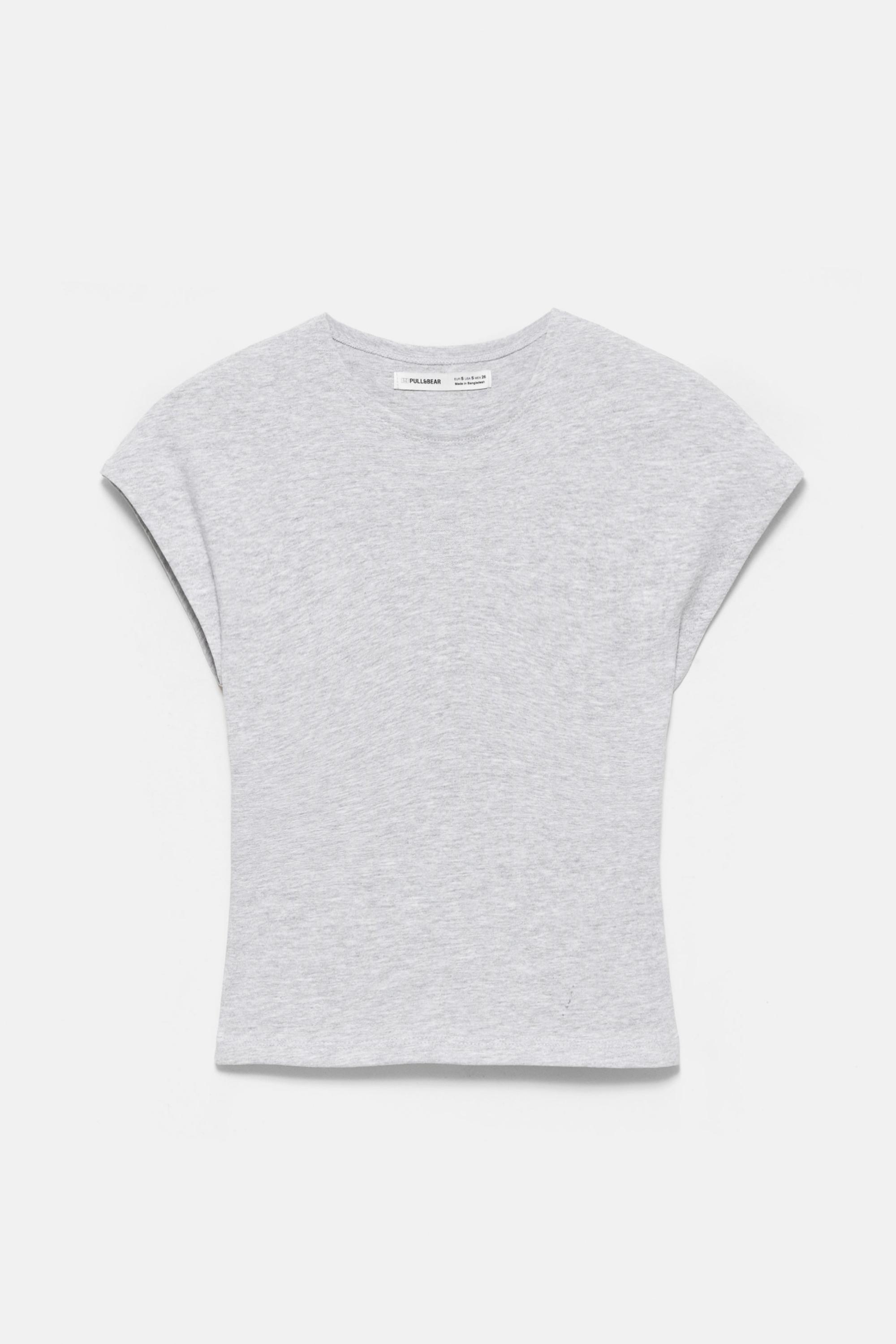 Fitted short sleeve T-shirt — Grey marl