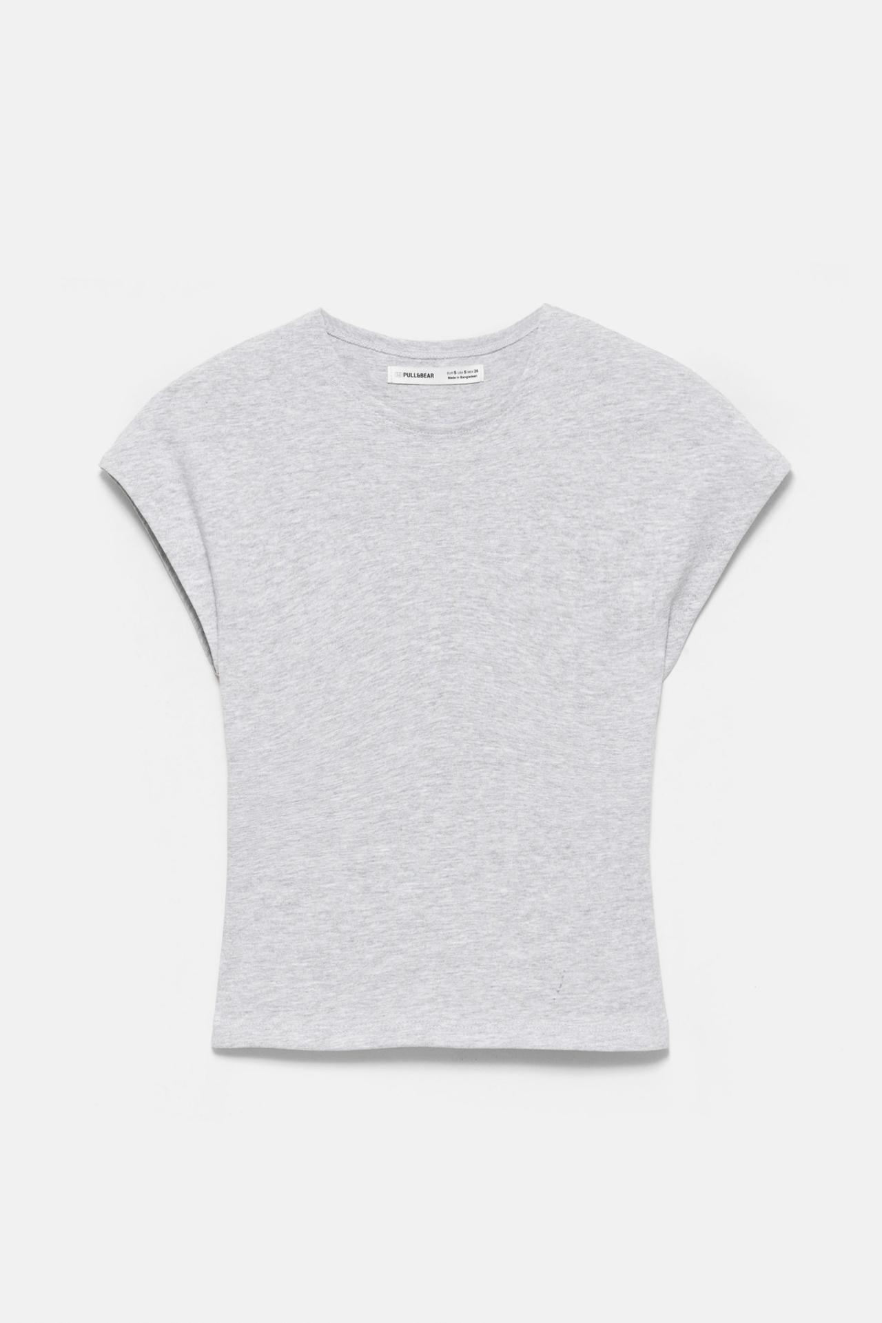 Fitted short sleeve T-shirt — Grey marl