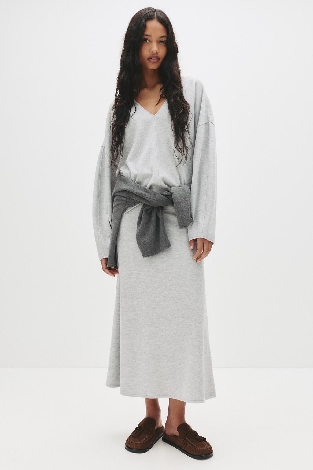 Soft-touch midi skirt PULL&BEAR - Main Image