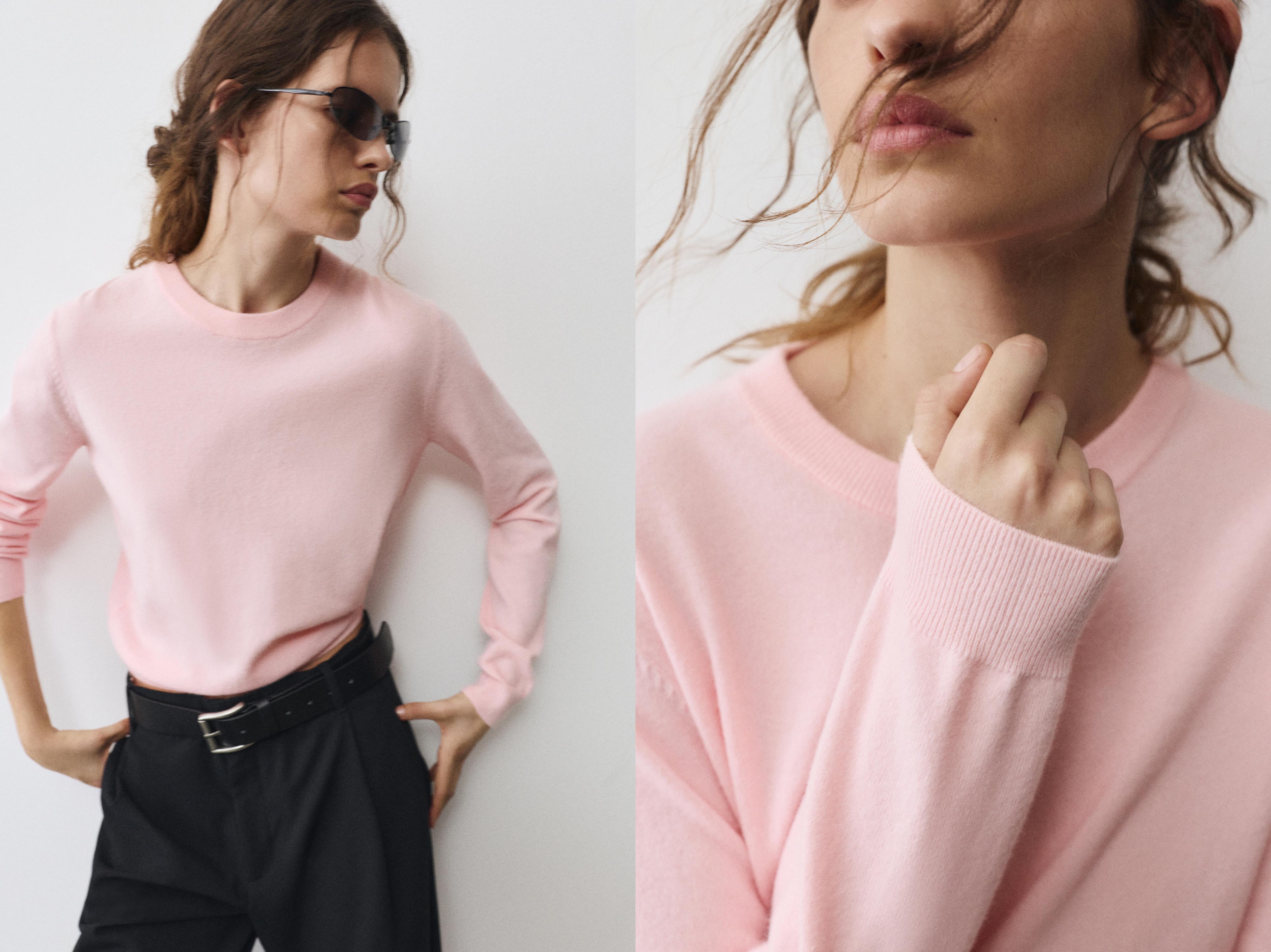 Soft knit jumper — Pastel pink