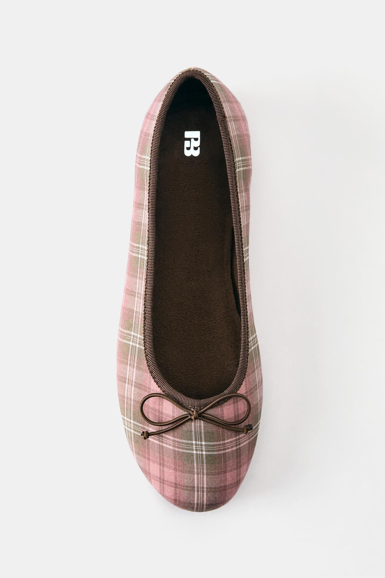 Checked ballet flats — Pink