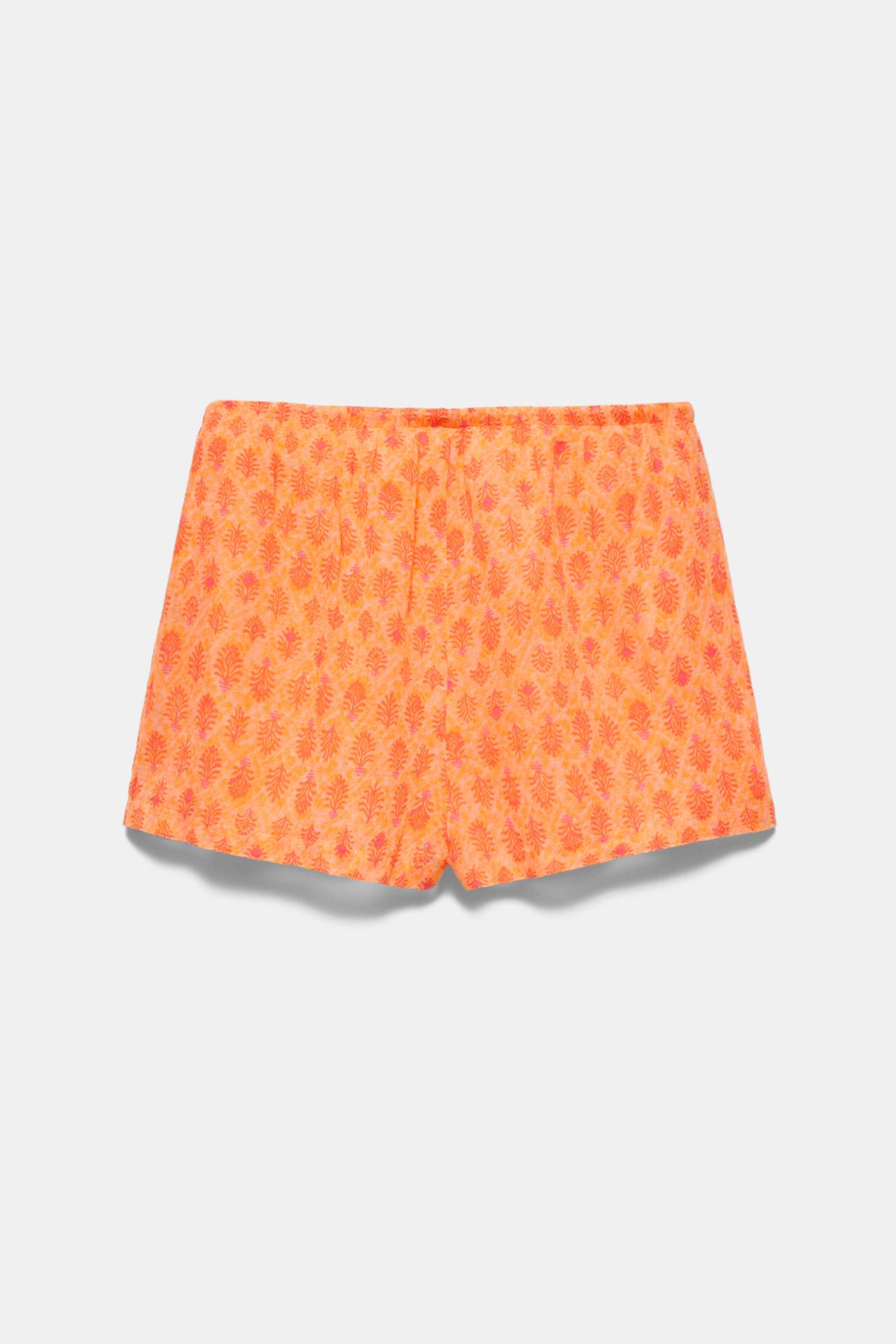 Printed shorts — Orange