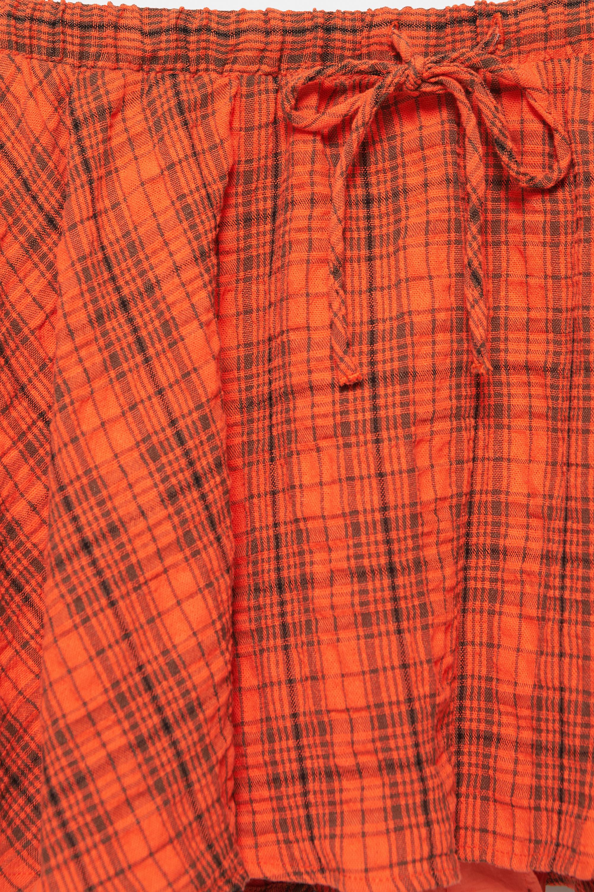 Check skort — Red