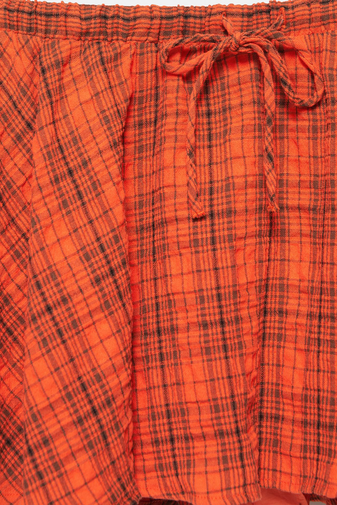 Check skort — Red