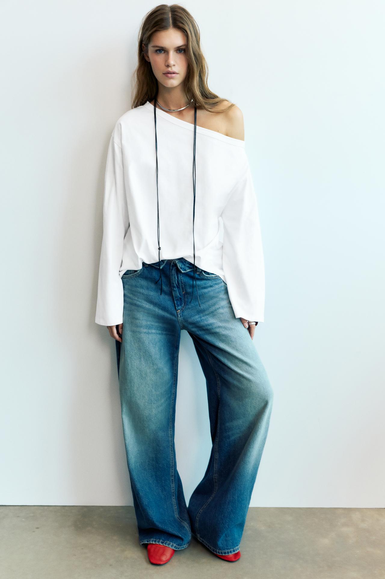 Asymmetric oversize T-shirt — White