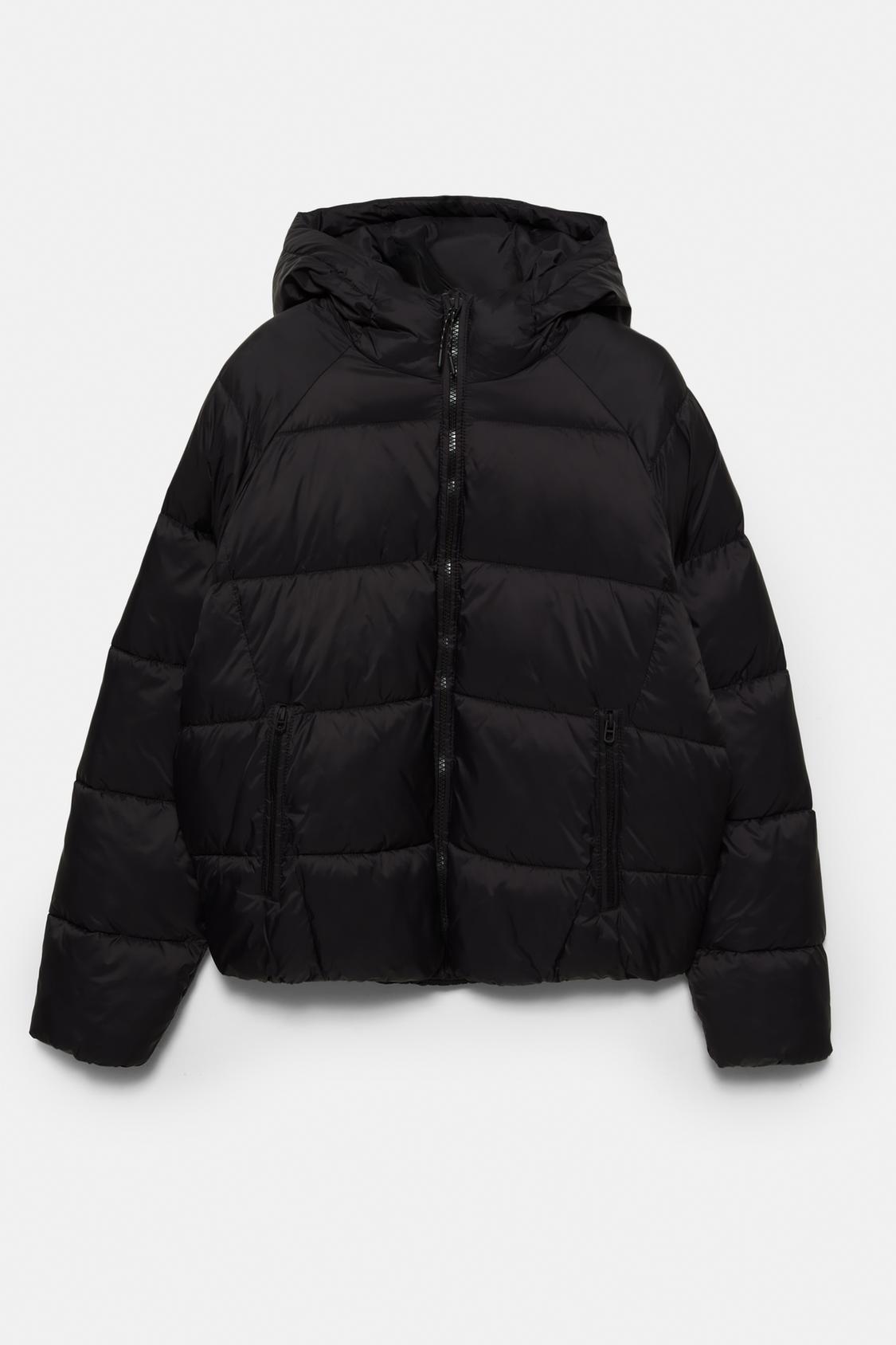 Abrigo Acolchado Chaqueta Negra Mujer Pull And Bear Cazadora