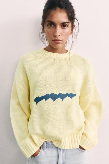 Oversize heart jumper — Yellow 1