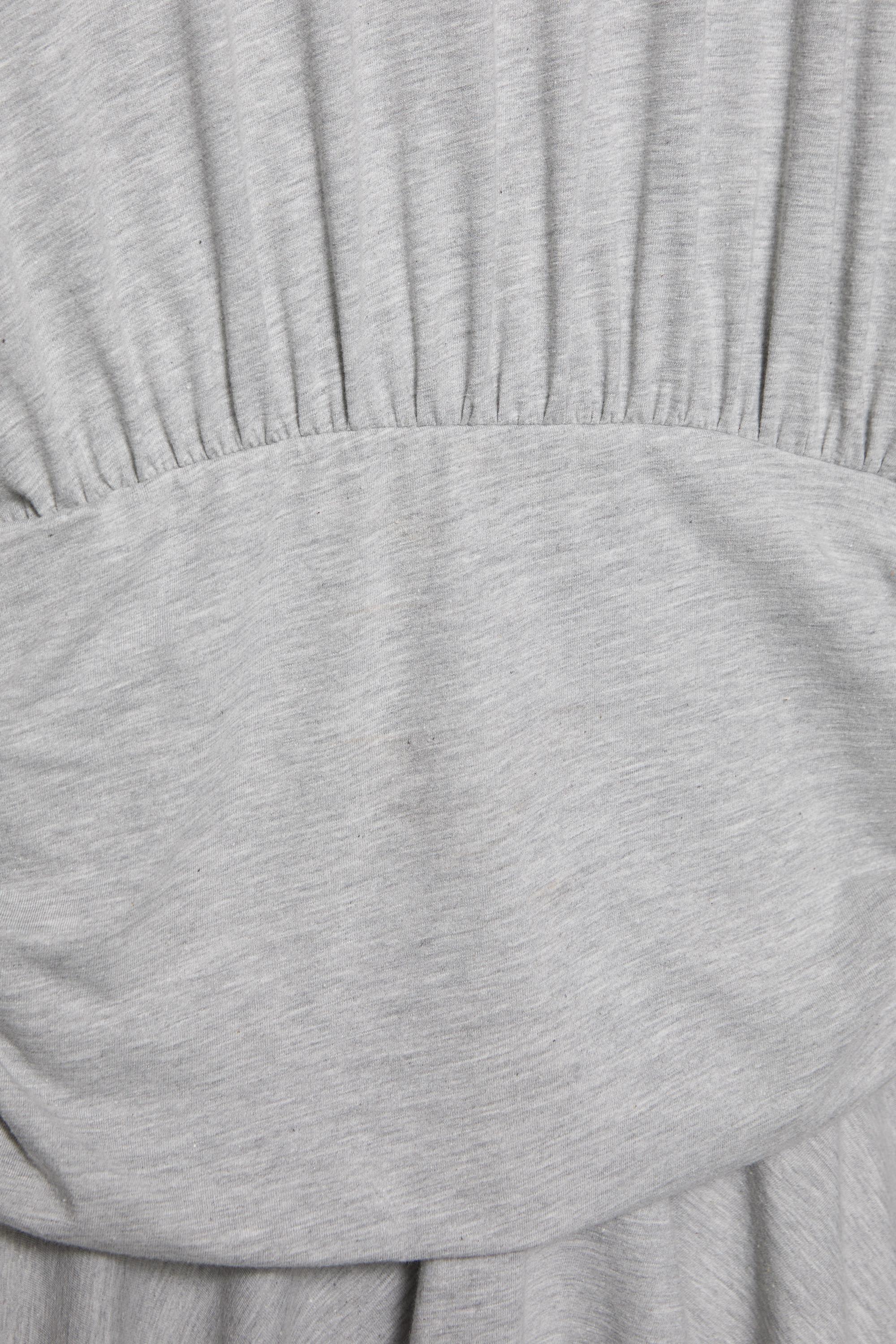 Short gathered dress — Grey marl
