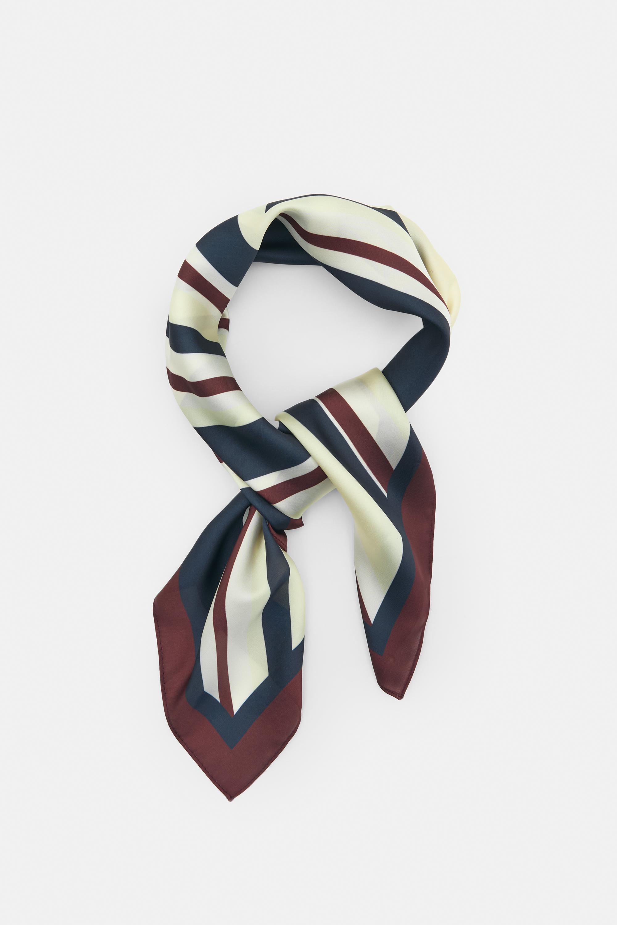 Saten çizgili fular - Görsel 2