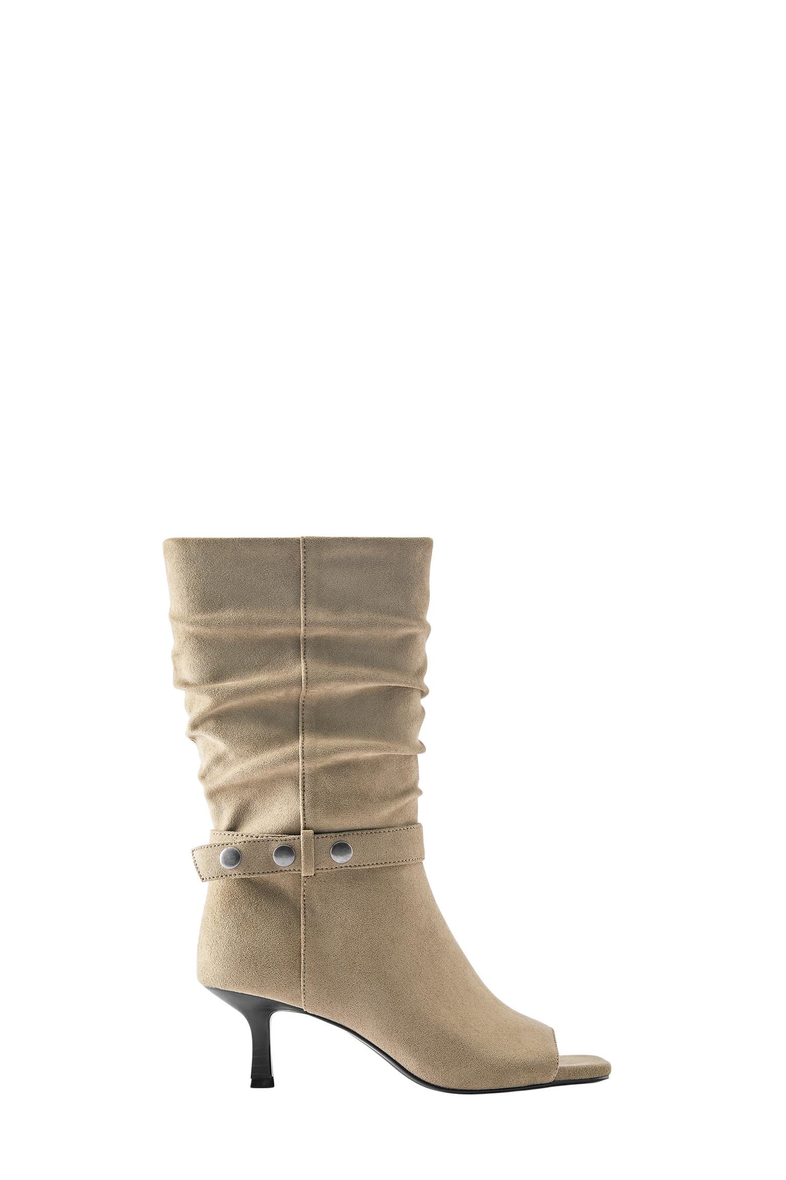 high-heel ankle boots — Brown