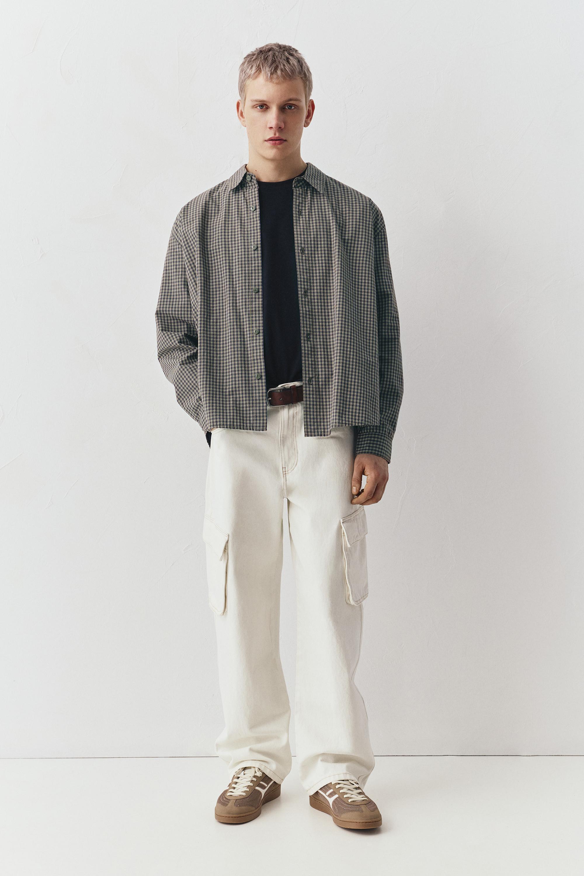 Long sleeve check shirt — Green