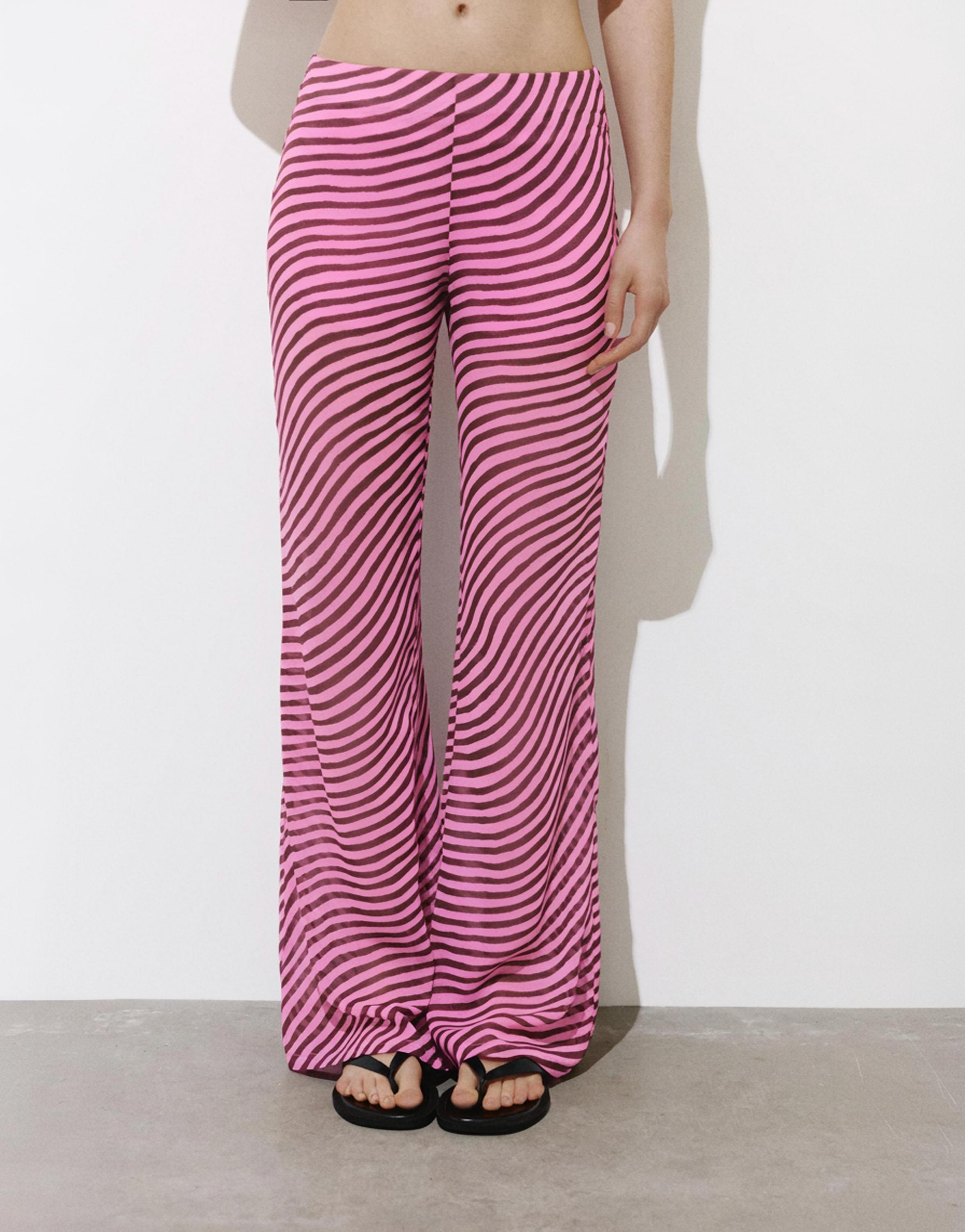 Wavy flowing trousers — Pink