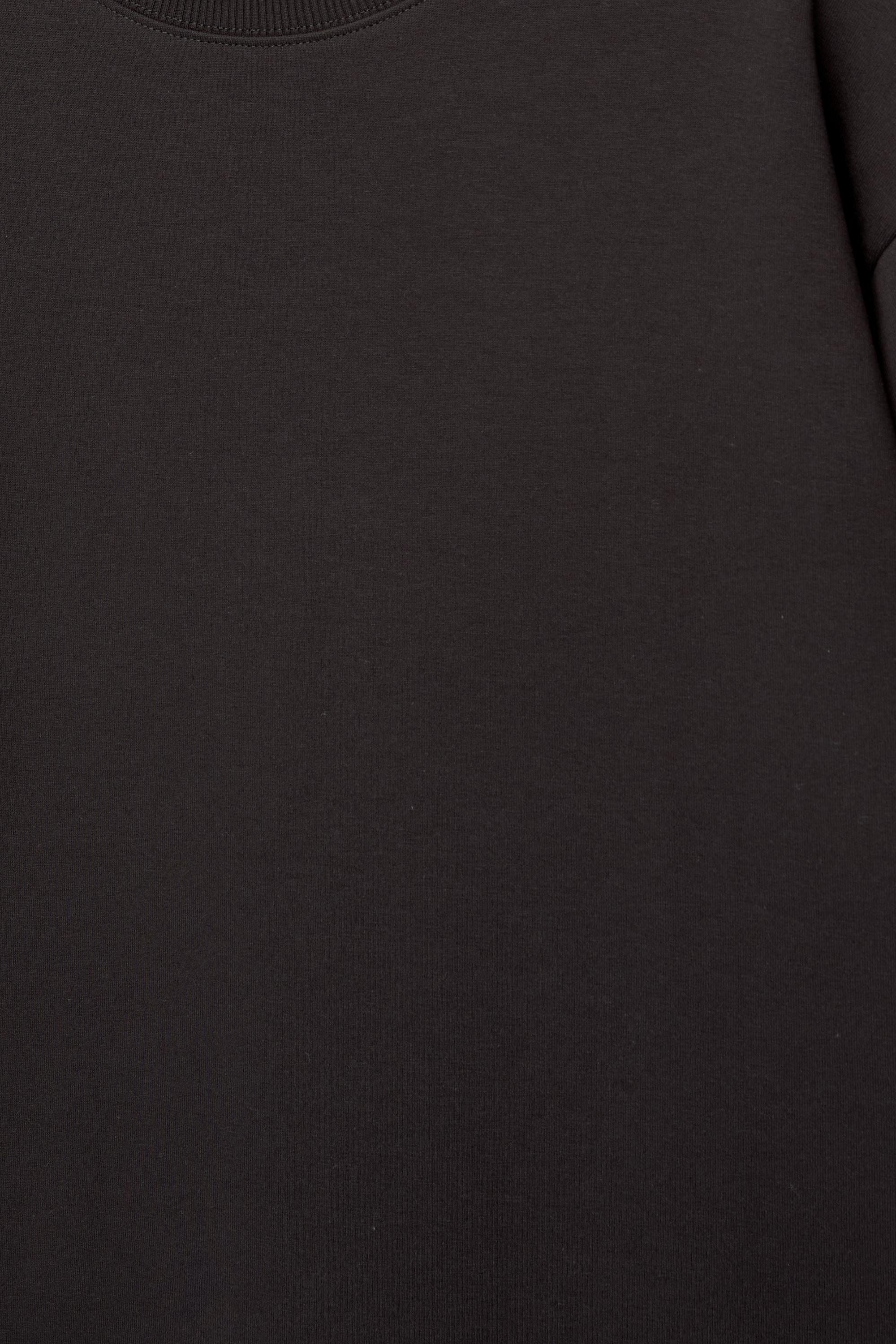 Basic short sleeve sweatshirt — Black