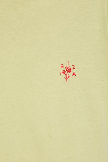 Ibiza embroidered boxy-fit T-shirt — Green 7