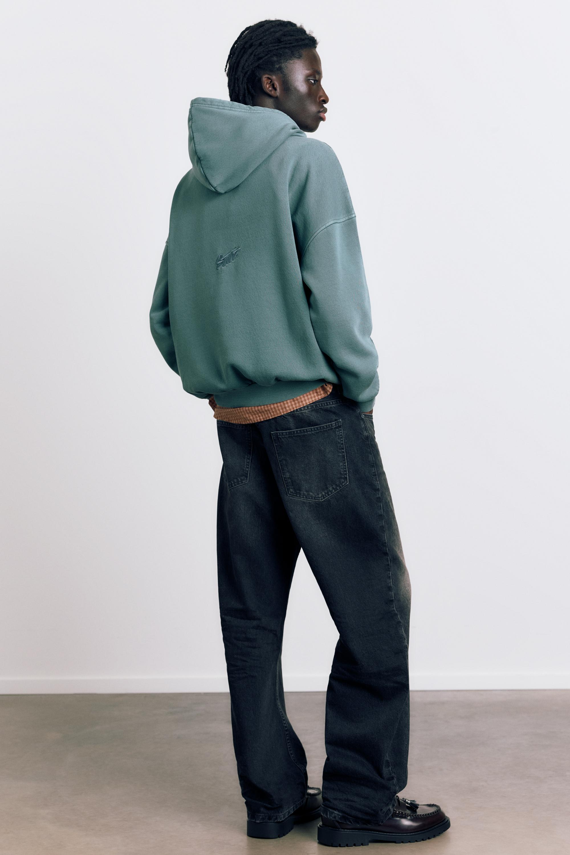 STWD Yıkanmış Kapüşonlu Sweatshirt - Görsel 16