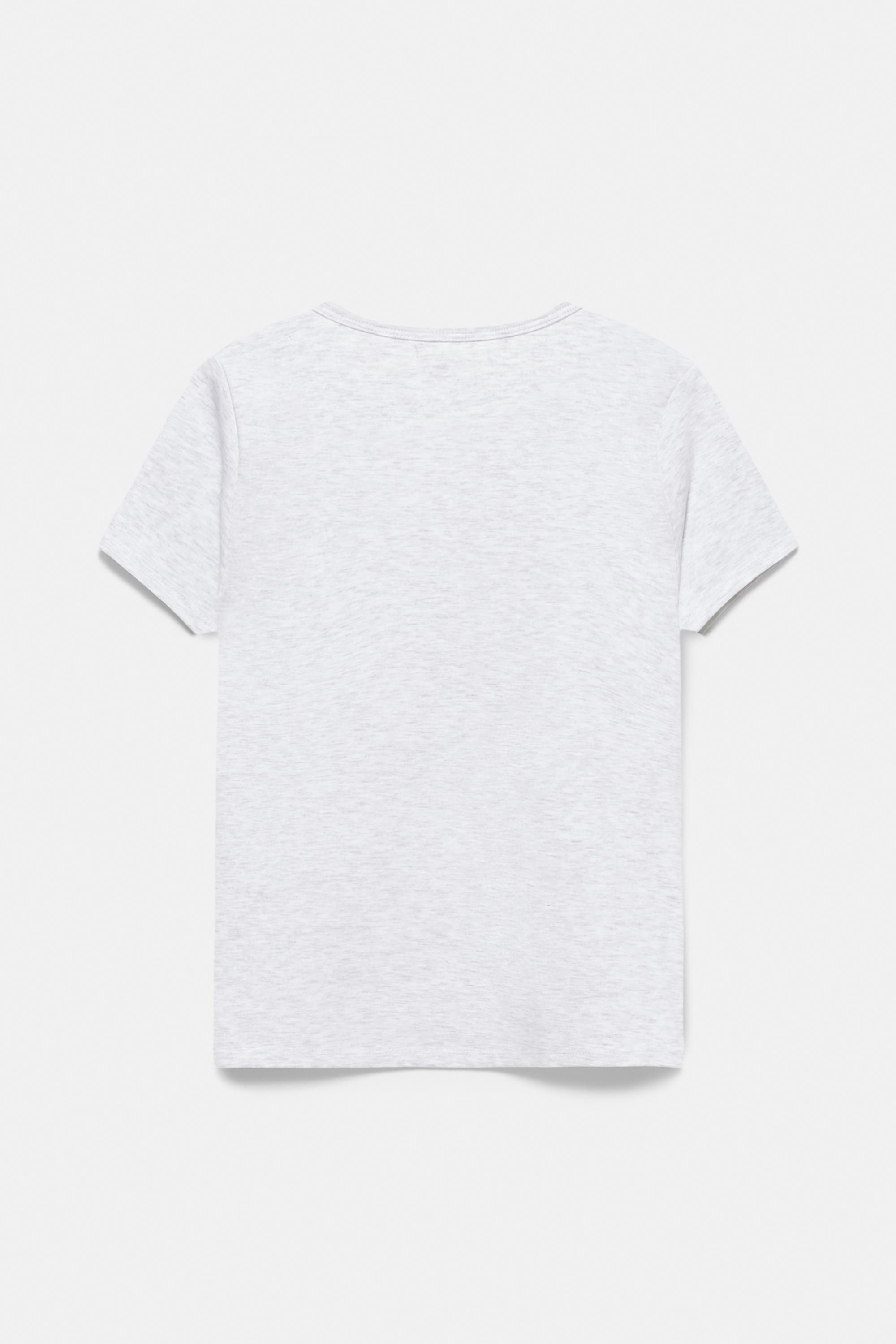 Fitted short sleeve T-shirt — Grey marl