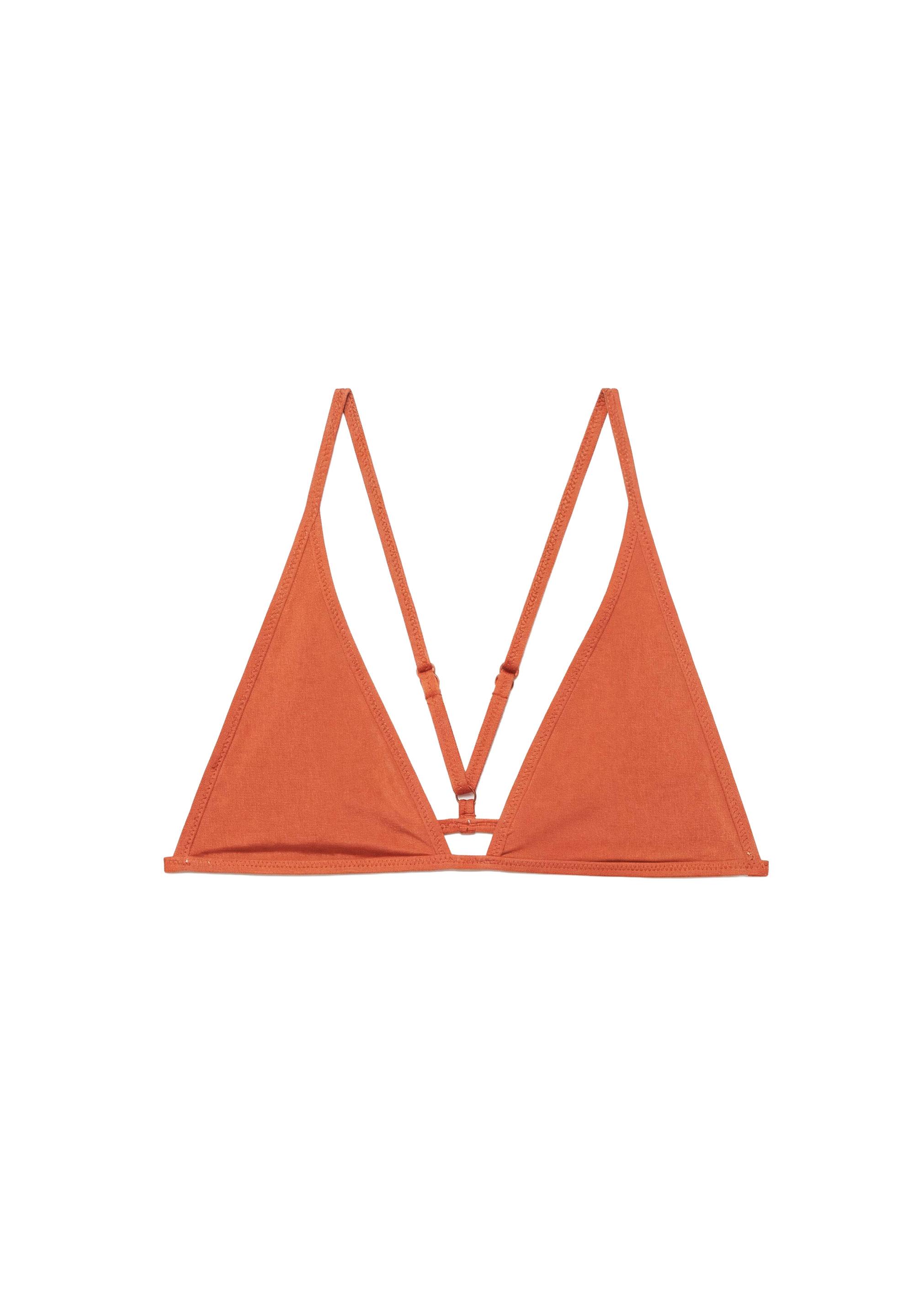 Adjustable strap bikini top — Russet