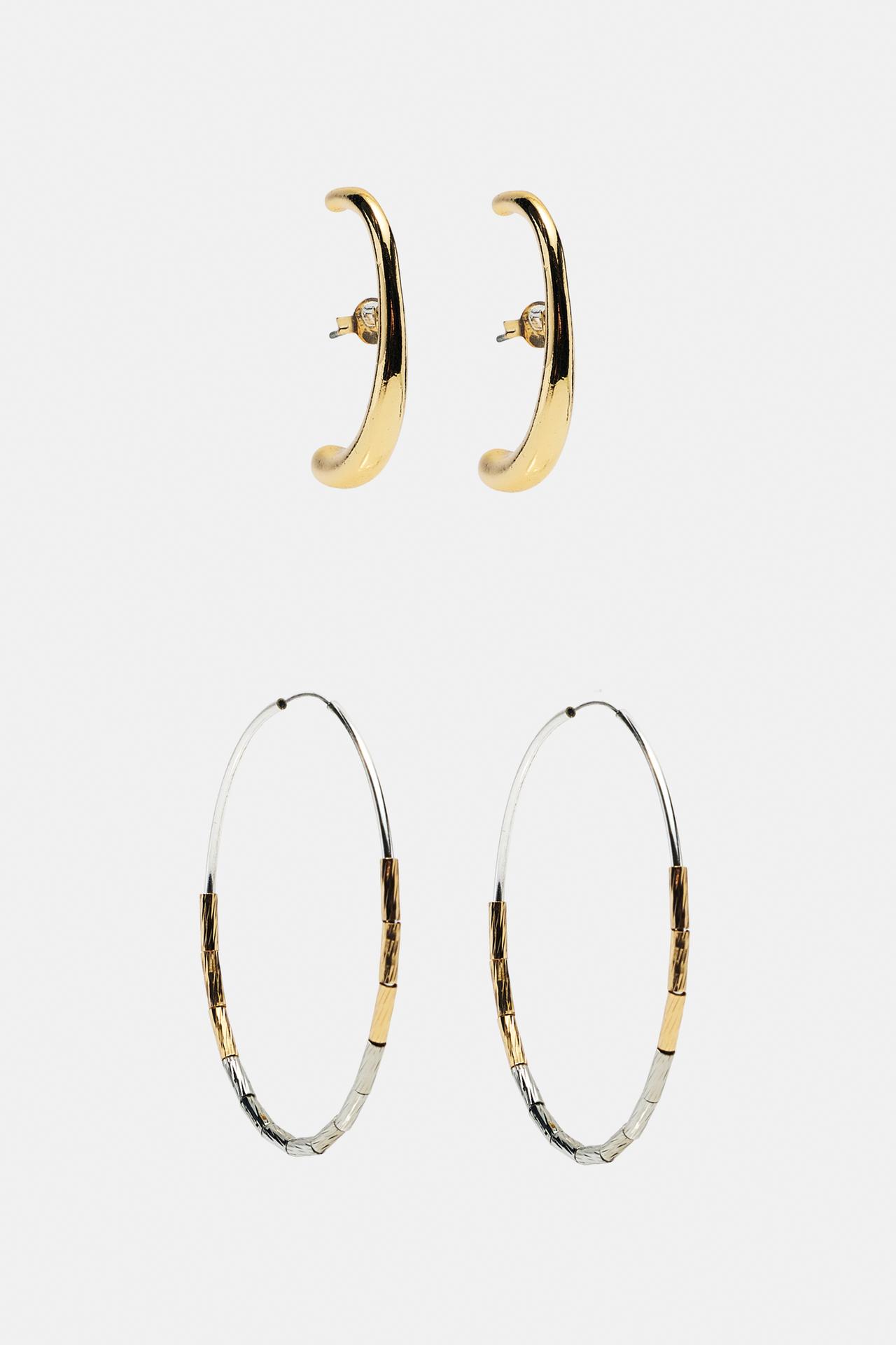 Pack of mismatched earrings — Gold