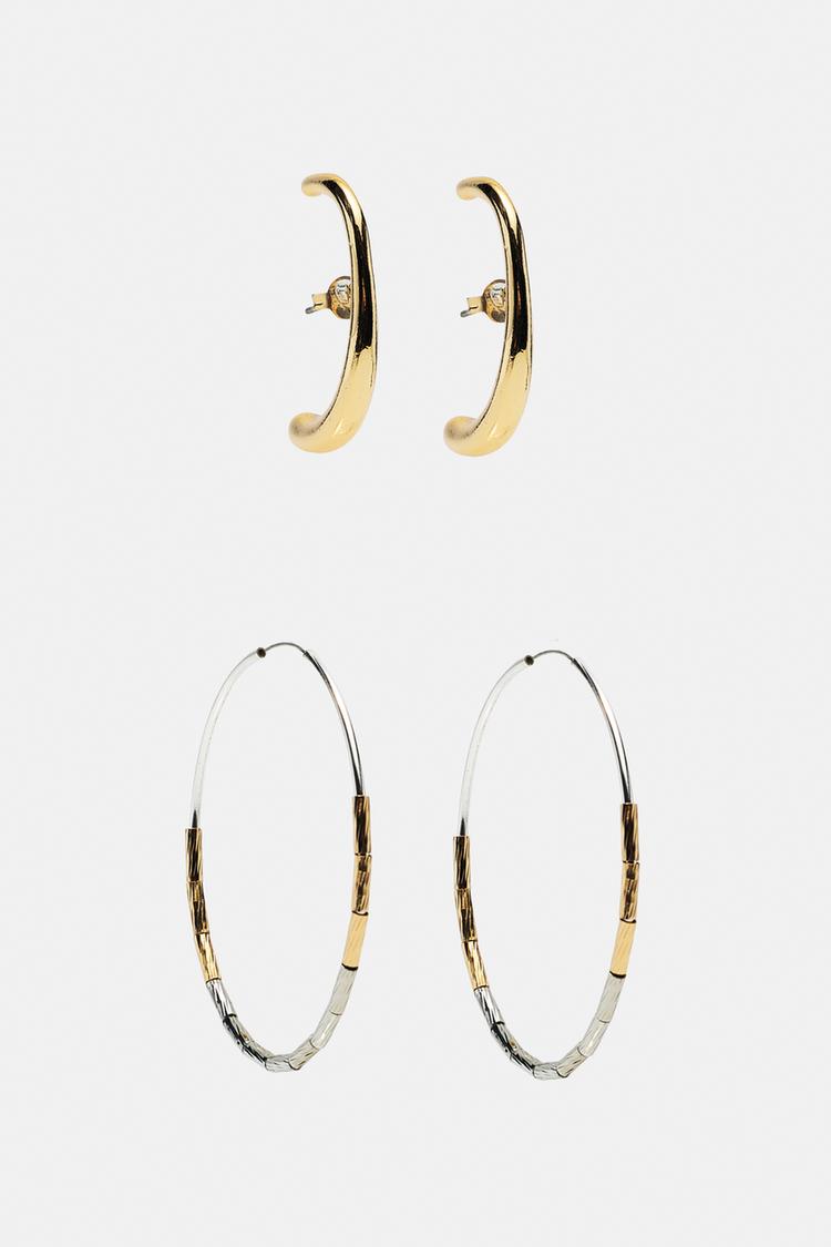 Pack of mismatched earrings — Gold