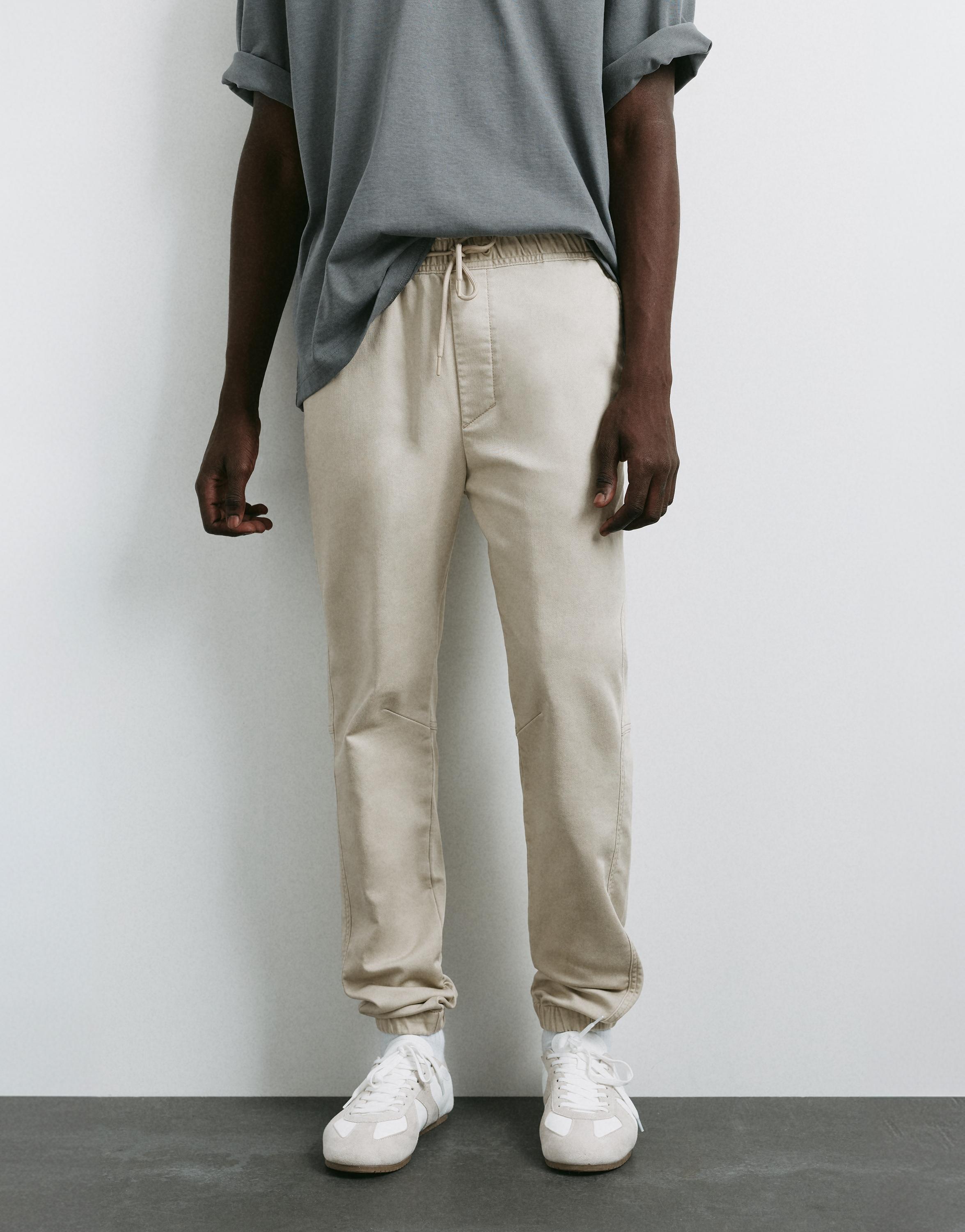 Regular fit jogging trousers — Beige