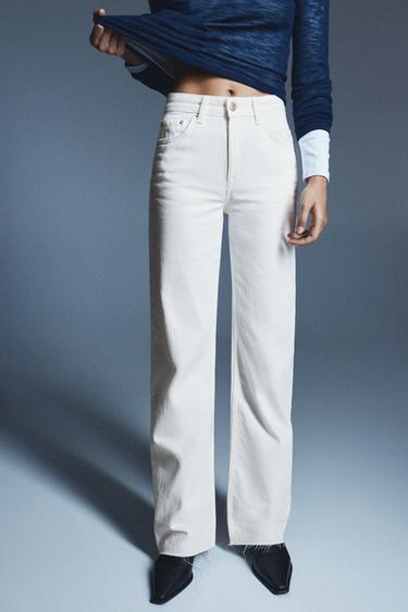 High-waist wide straight-leg jeans — White-t 4