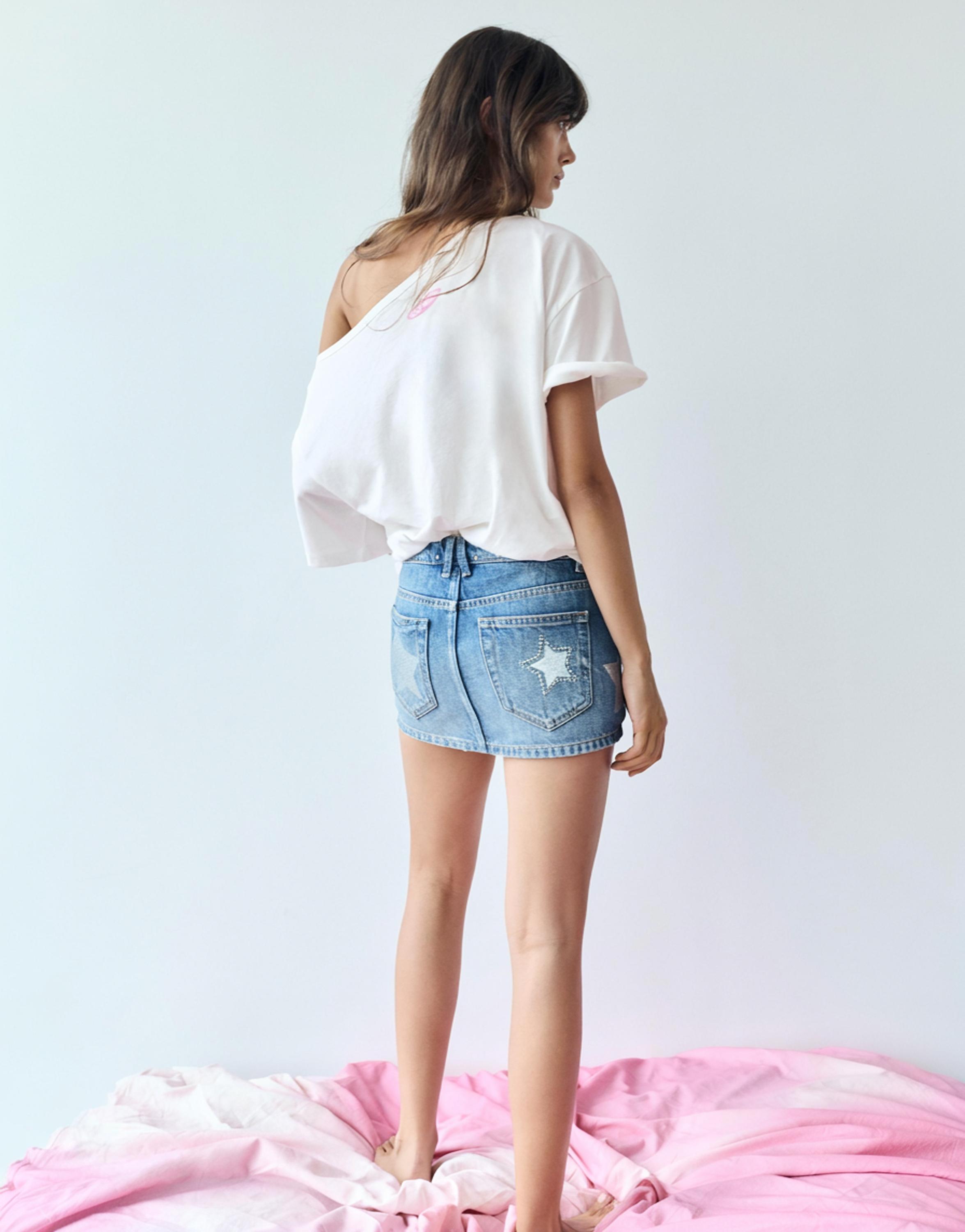 Clueless asymmetric T-shirt — White