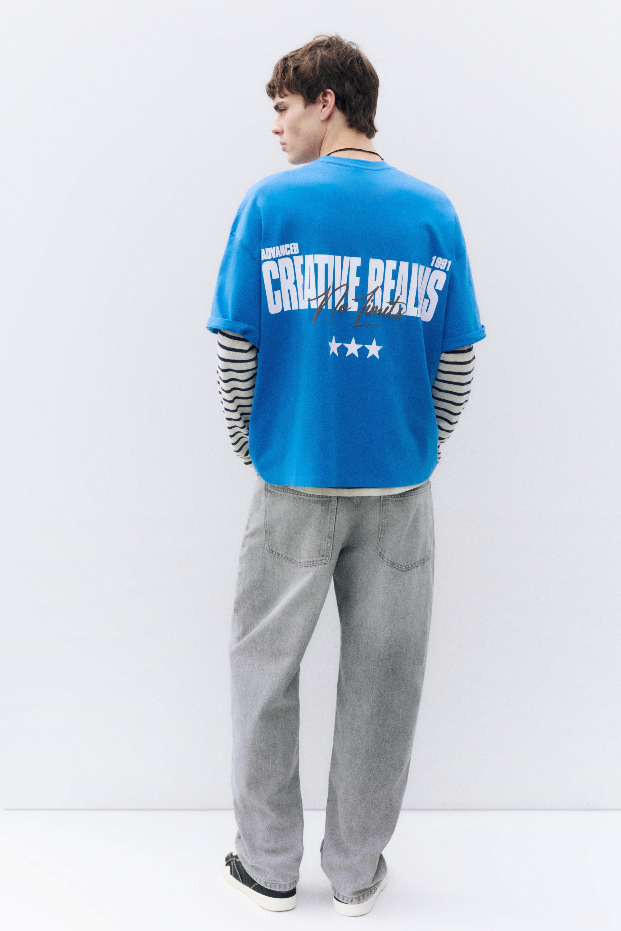 Creative Realms graphic T-shirt — Deep blue