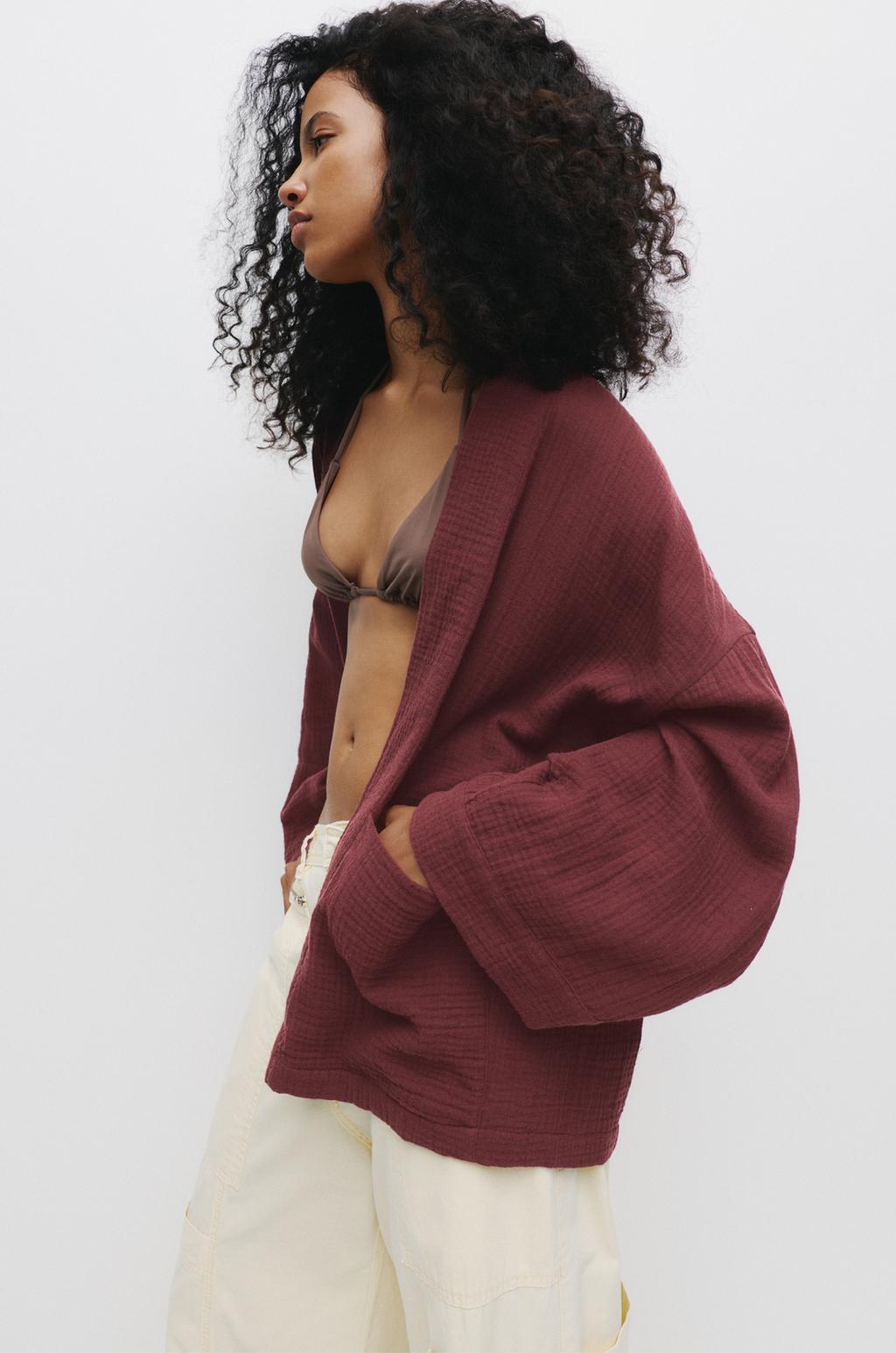 Flowing kimono jacket PULL&BEAR