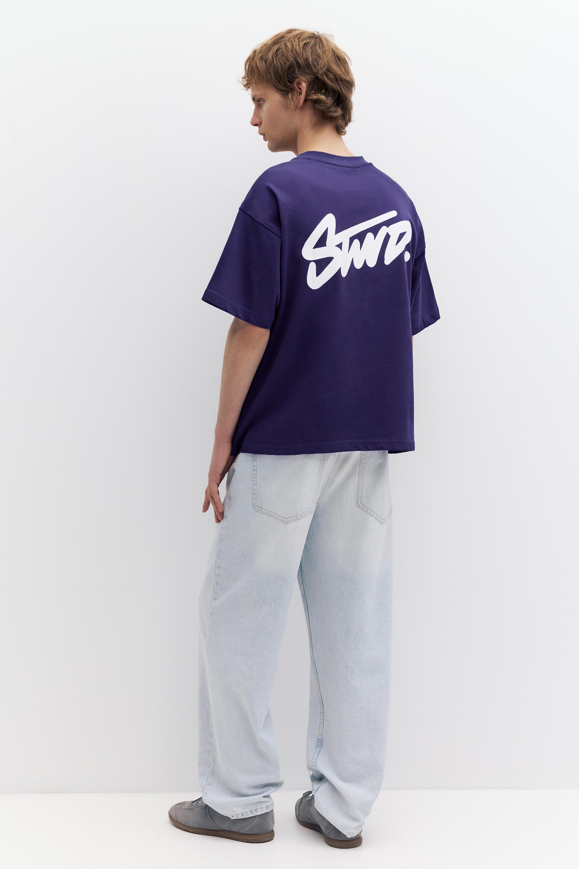 STWD logolu boxy tişört - Görsel 6