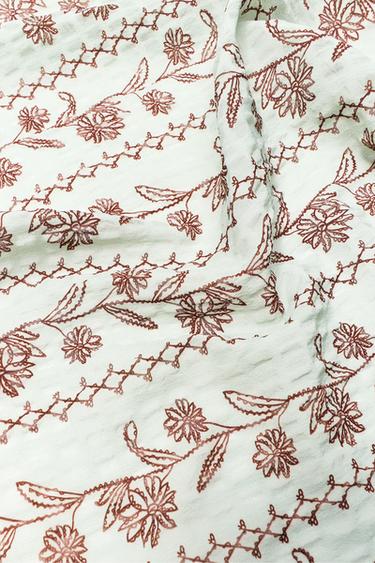 Embroidered scarf — Blue 3