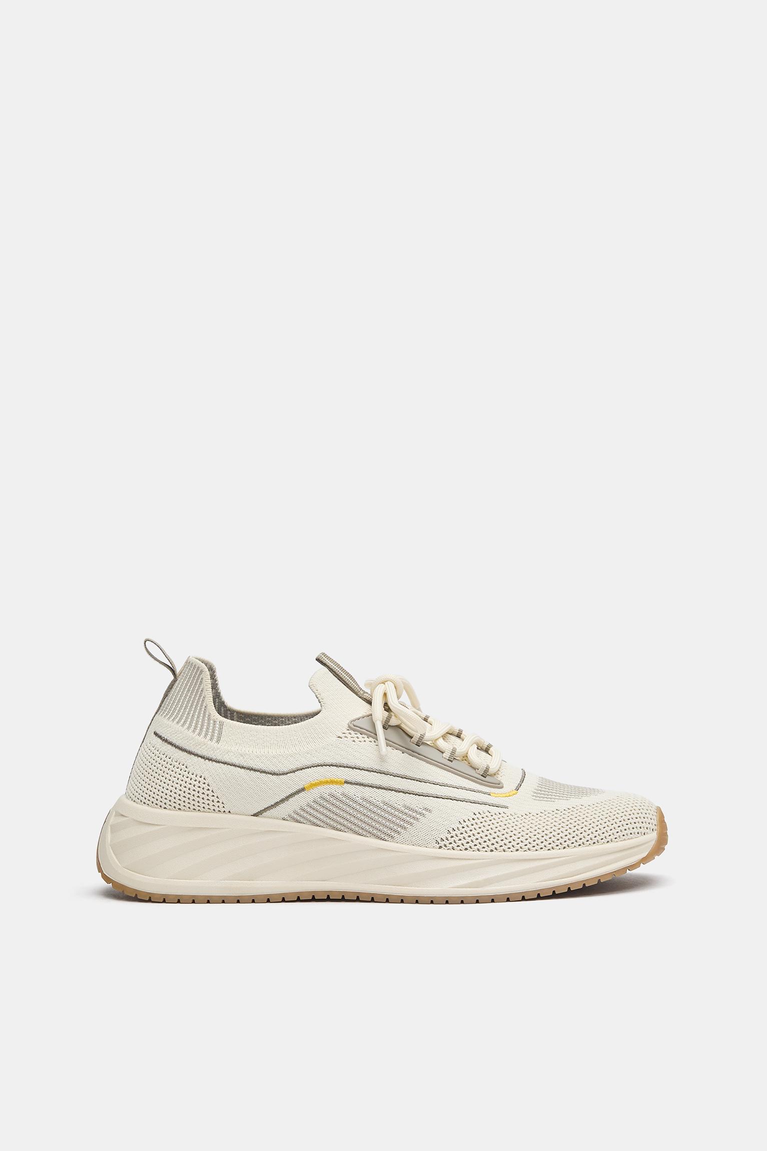 Fabric trainers — Ecru