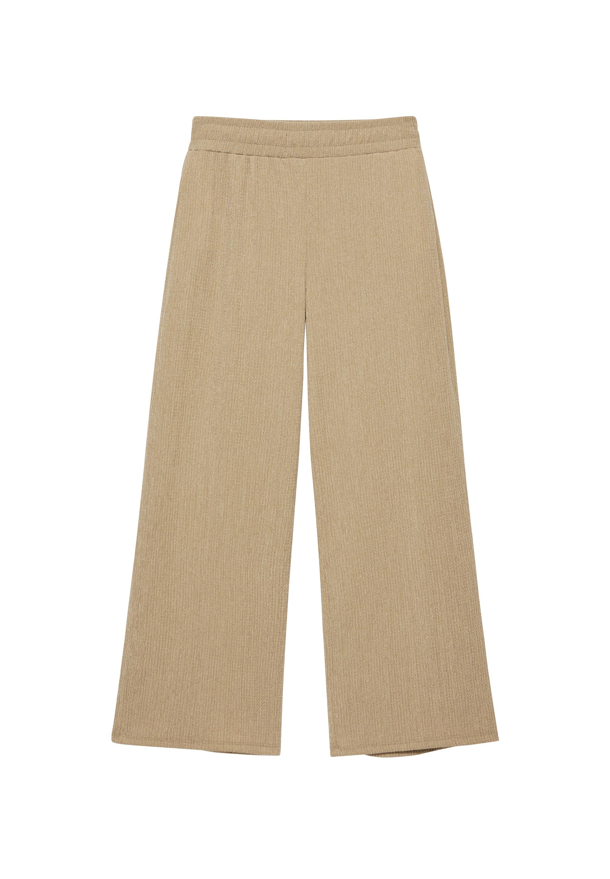Wide-leg crepe trousers — Khaki