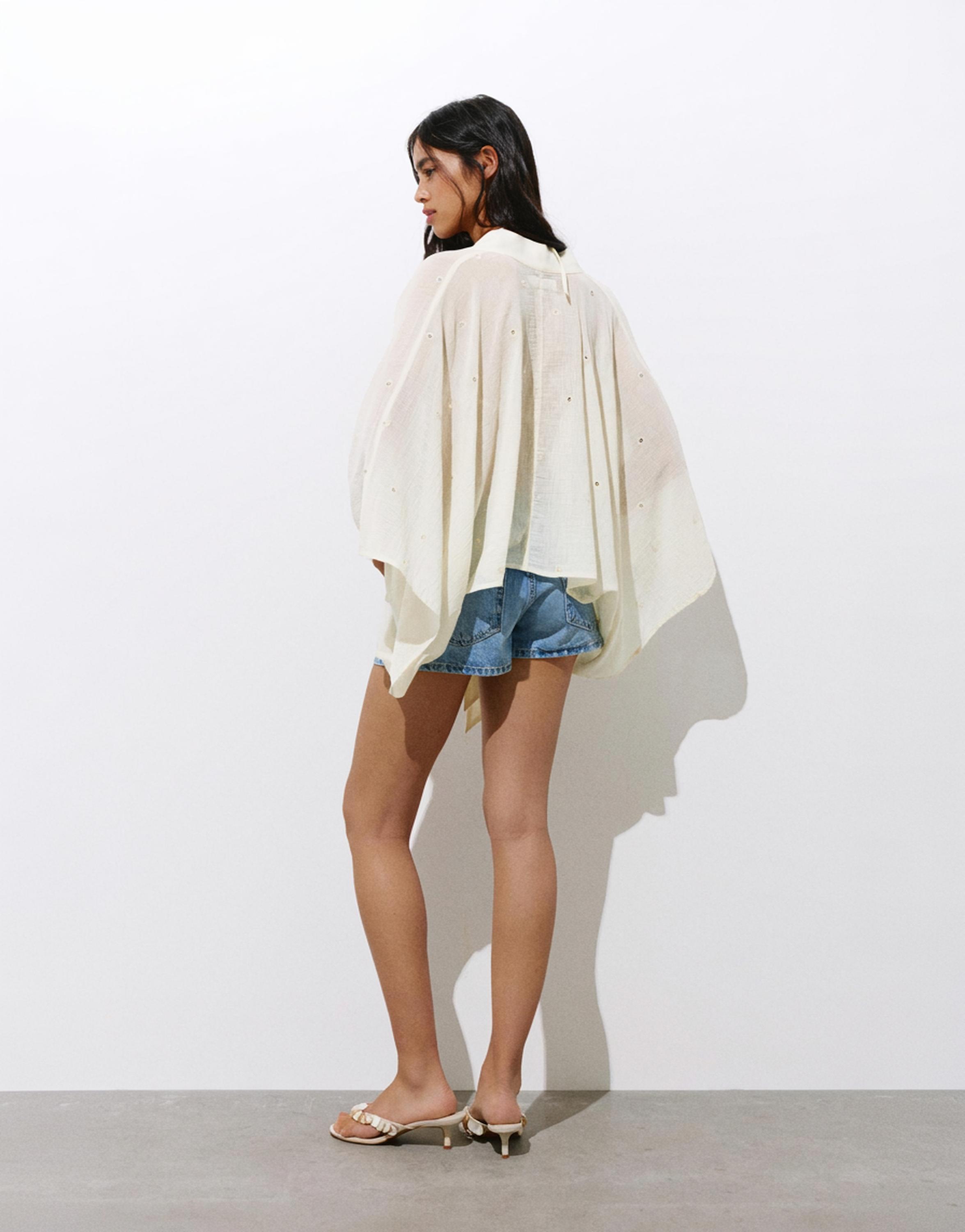 Mirror detail kimono — Beige
