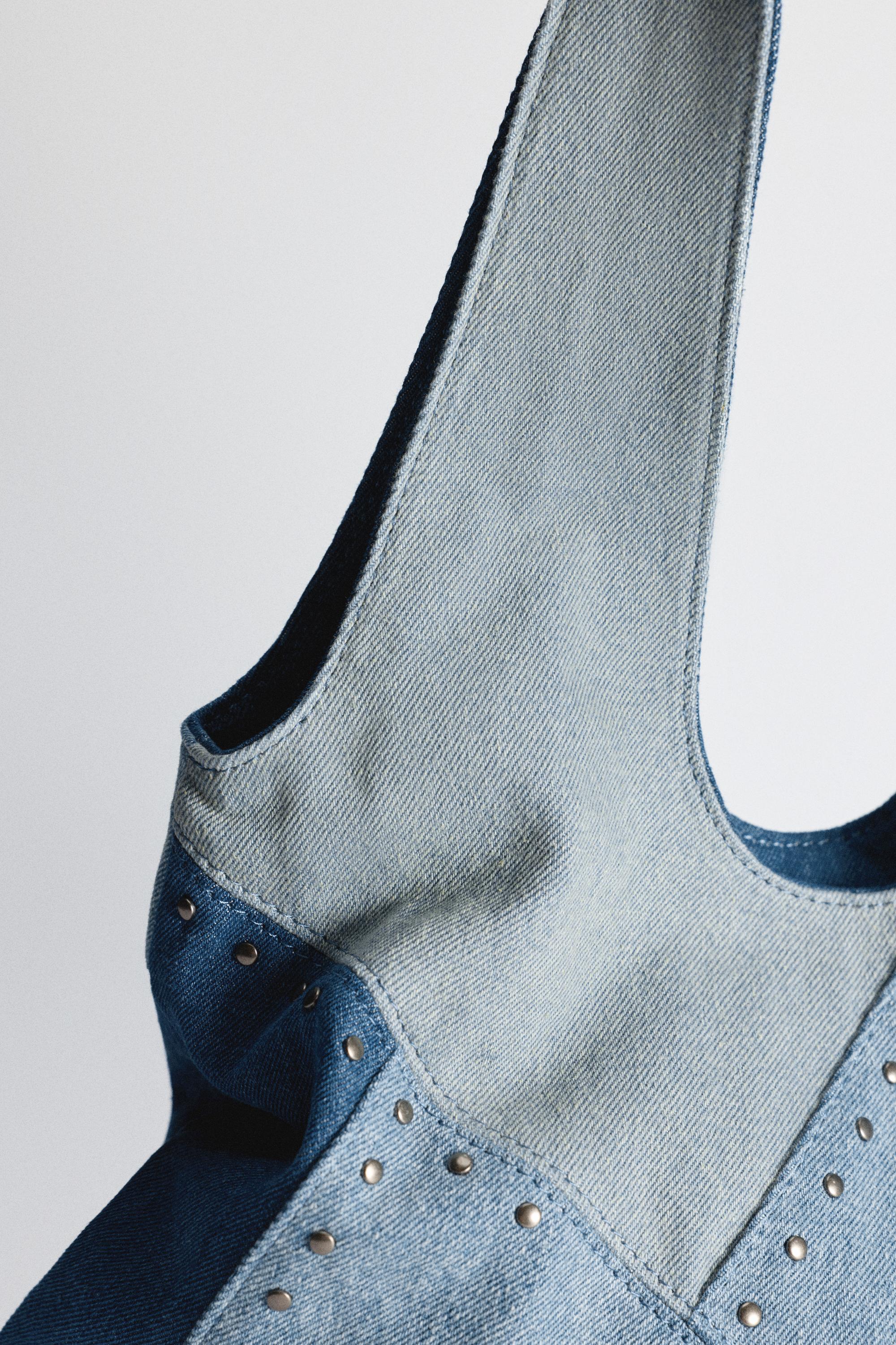 Denim patchwork shopper bag — Jeans