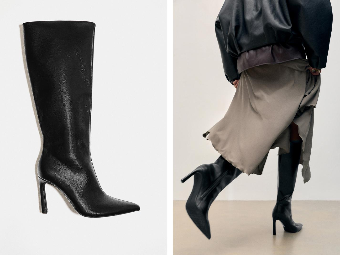 High-heel boots — Black