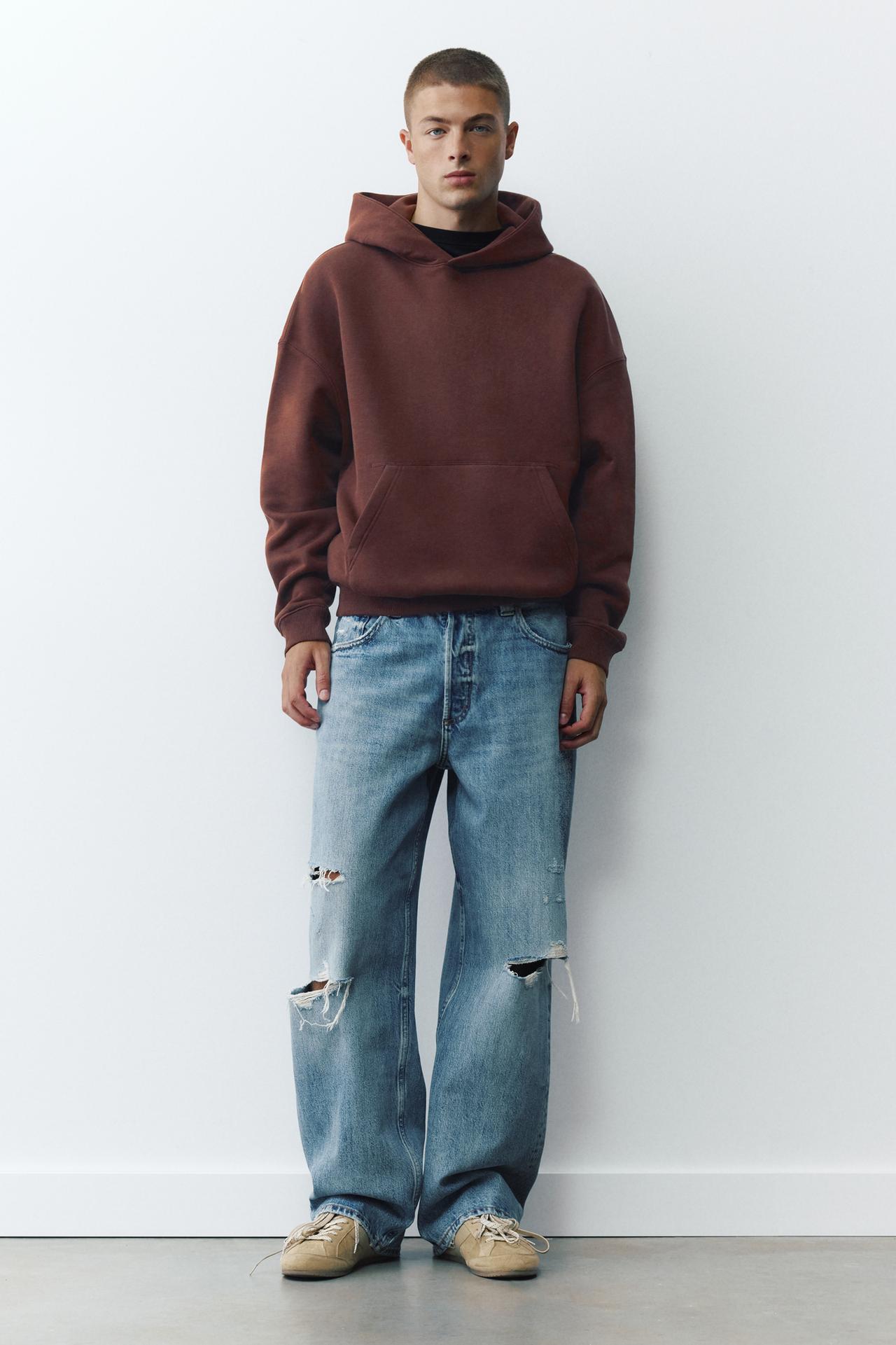 Boxy fit hoodie — Chocolate