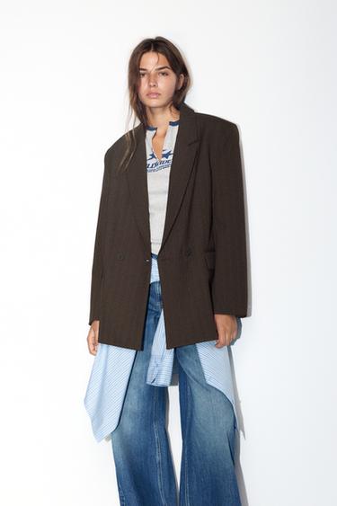 Double-breasted blazer — Striped 2