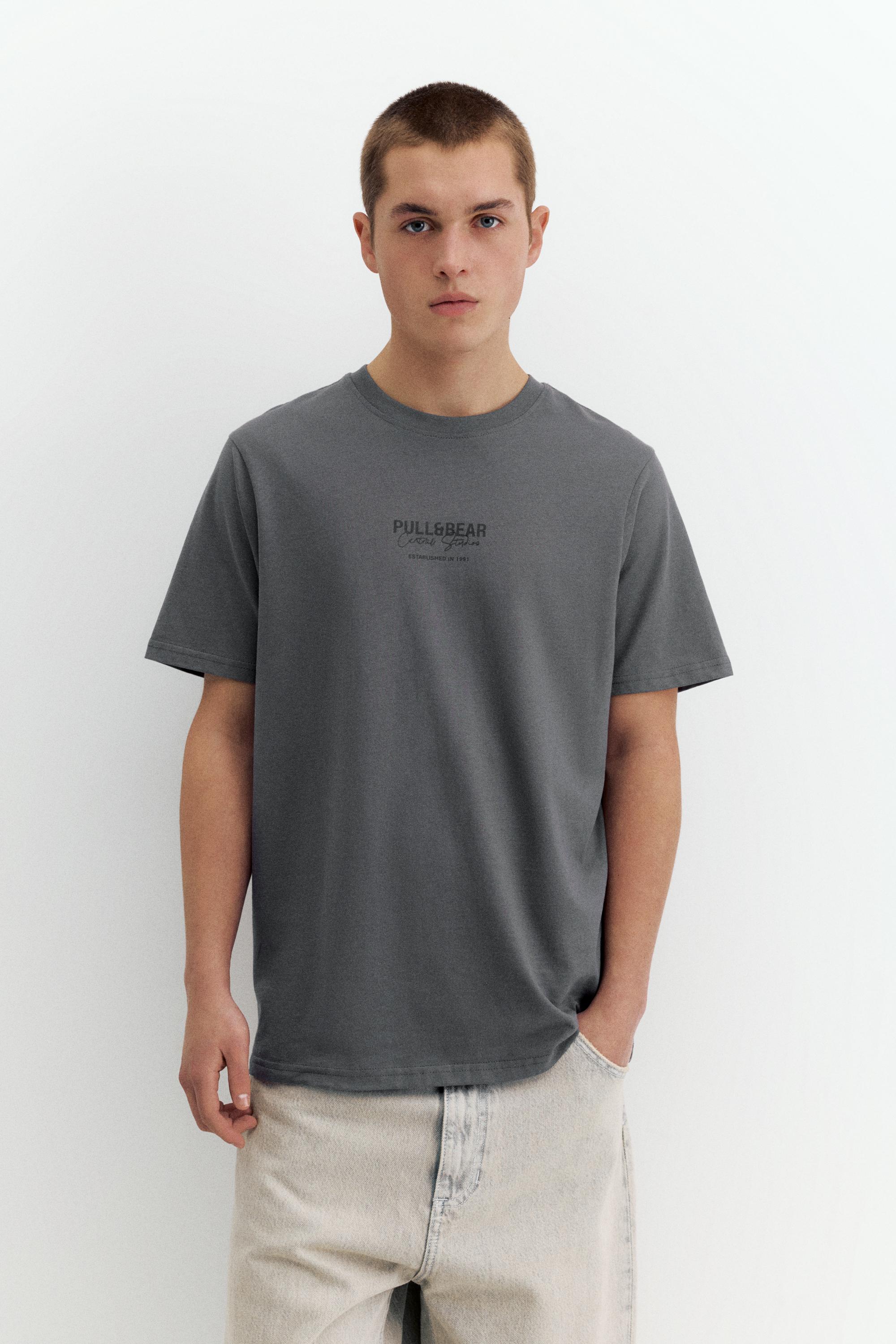 Embroidered logo T-shirt — Grey