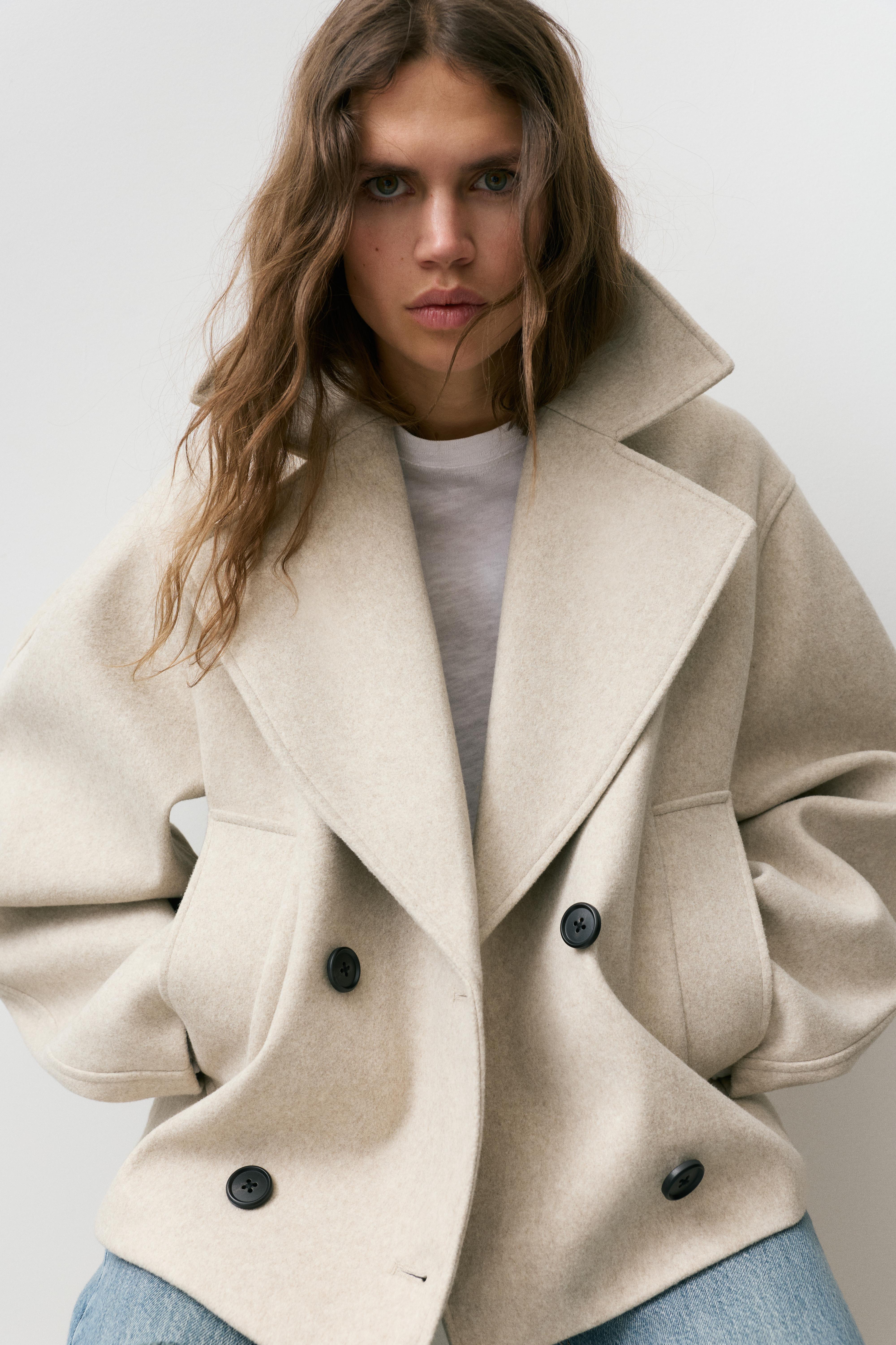 Cappotto Corto In Panno Soft