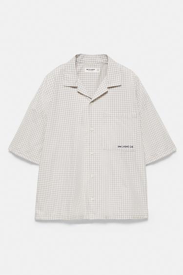 Short sleeve check shirt — Grey marl 6
