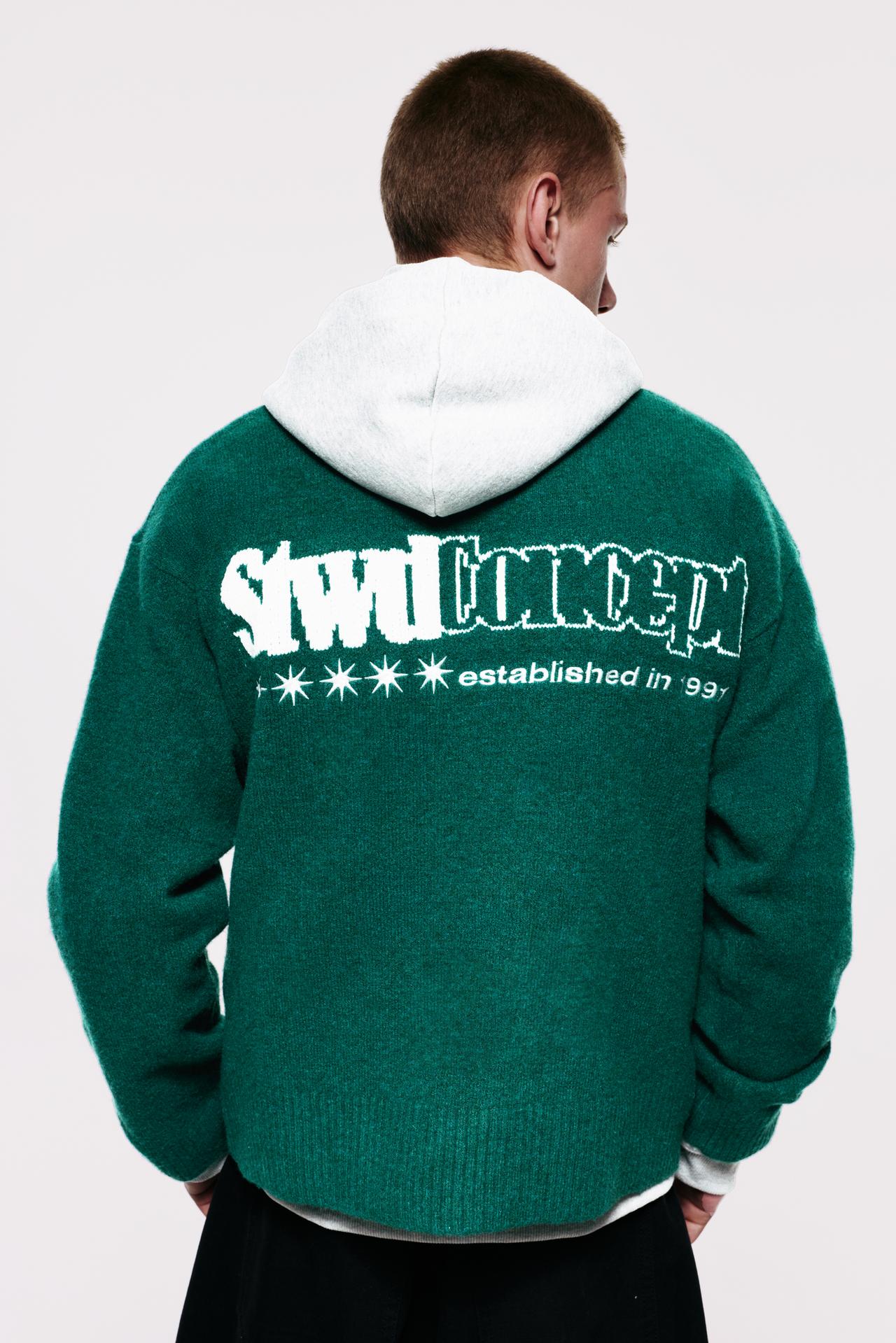 STWD embroidered knit jumper — Medium green