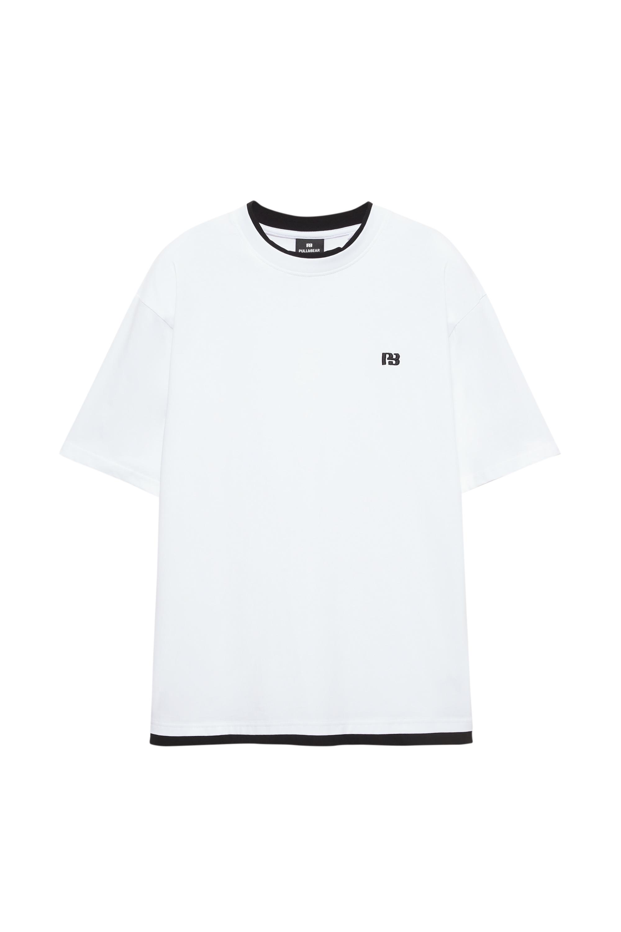 Pull&Bear Çift logolu t-shirt görsel 4