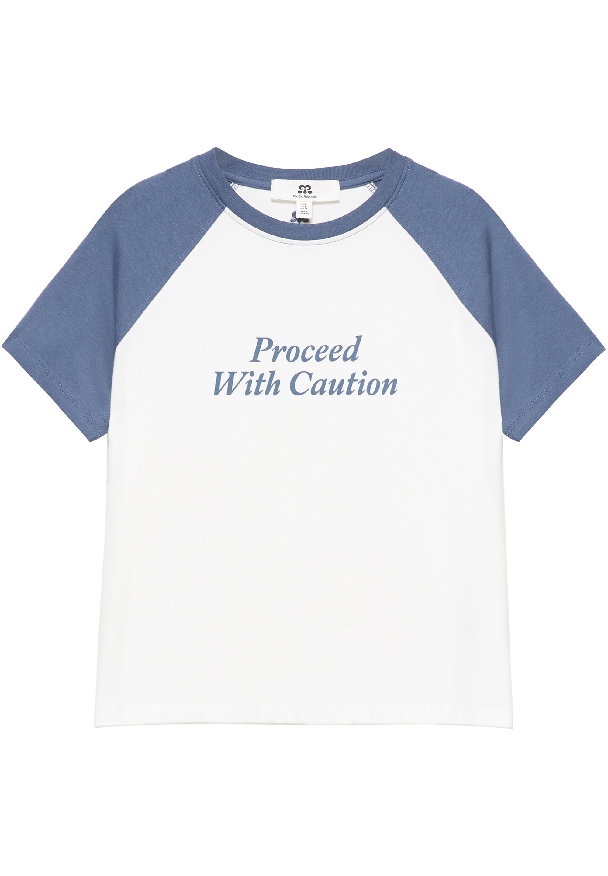 Raglan sleeve slogan T-shirt — Ice
