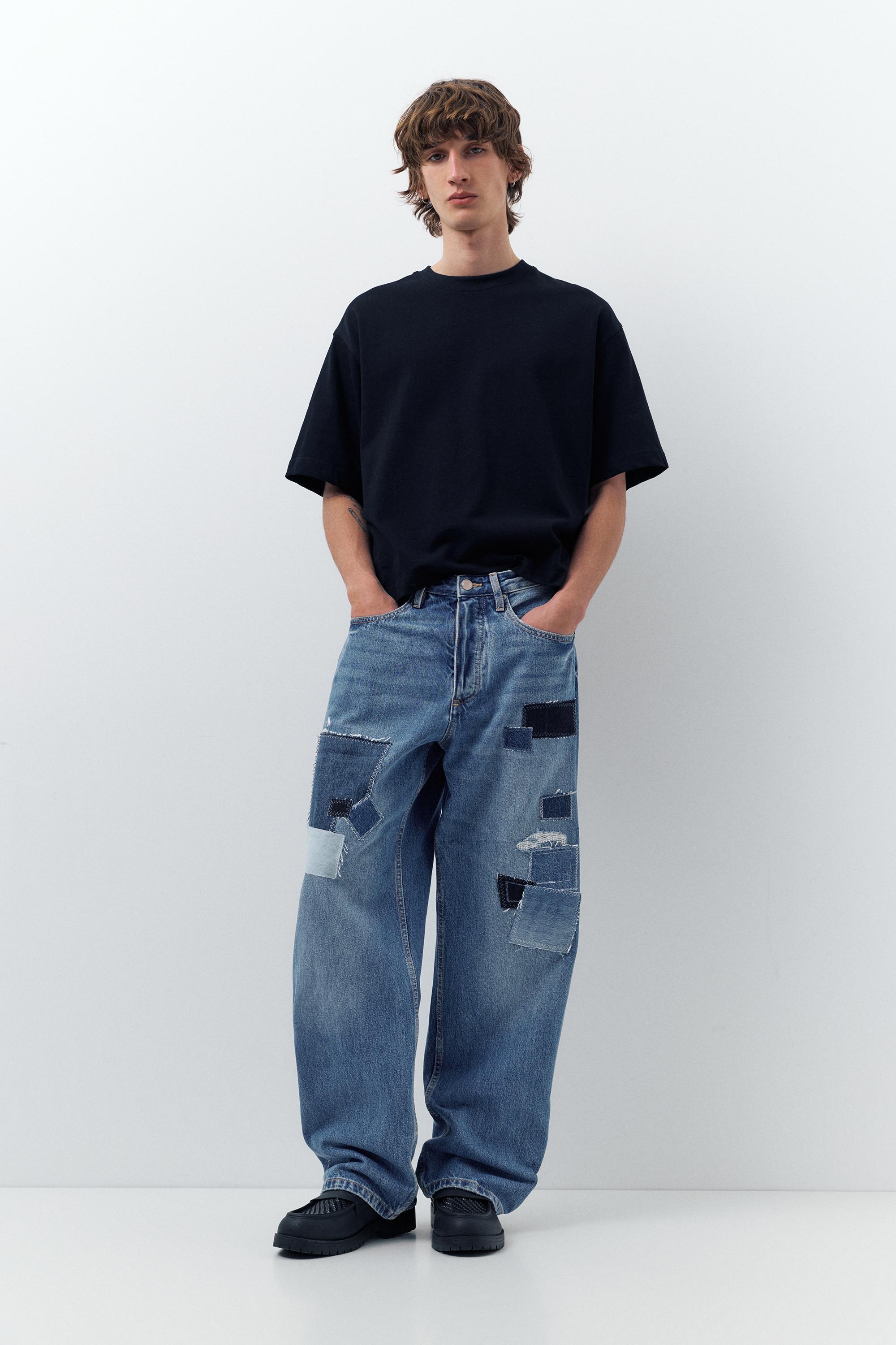 Baggy-Jeans Mit Patchwork