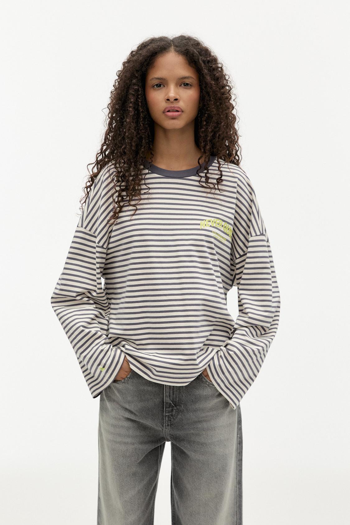 Sale Camisetas Camiseta Nirvana Mujer Pull And Bear Blusa Negra