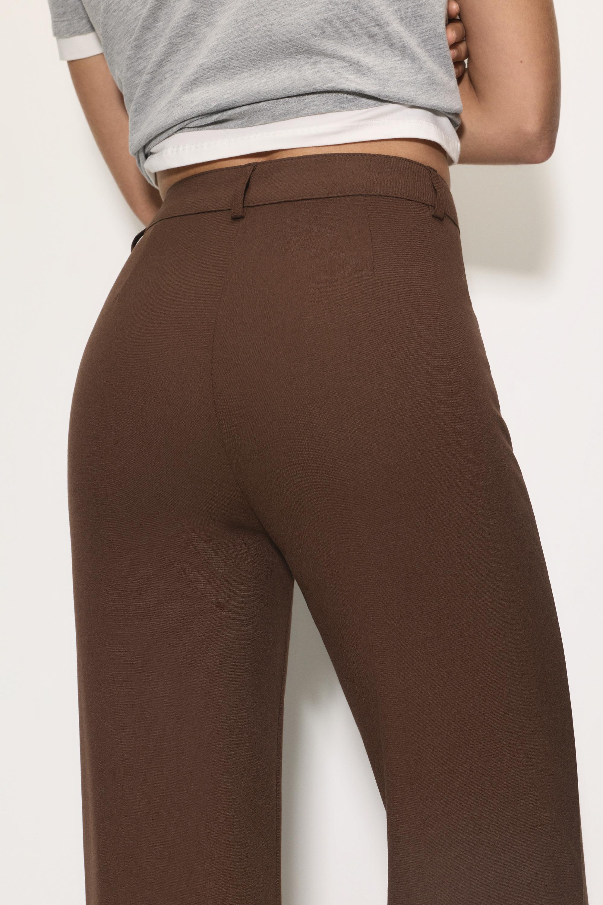 Smart trousers with seam detail — Brown