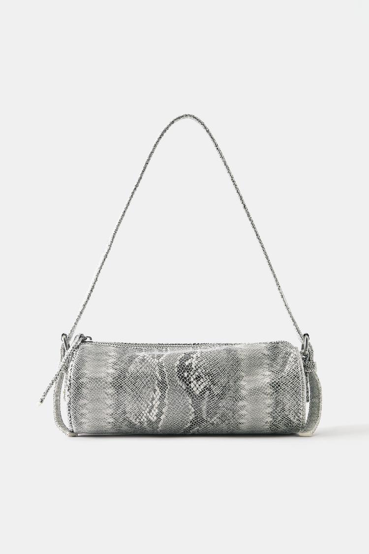 Snakeskin print shoulder bag — Multi-colored