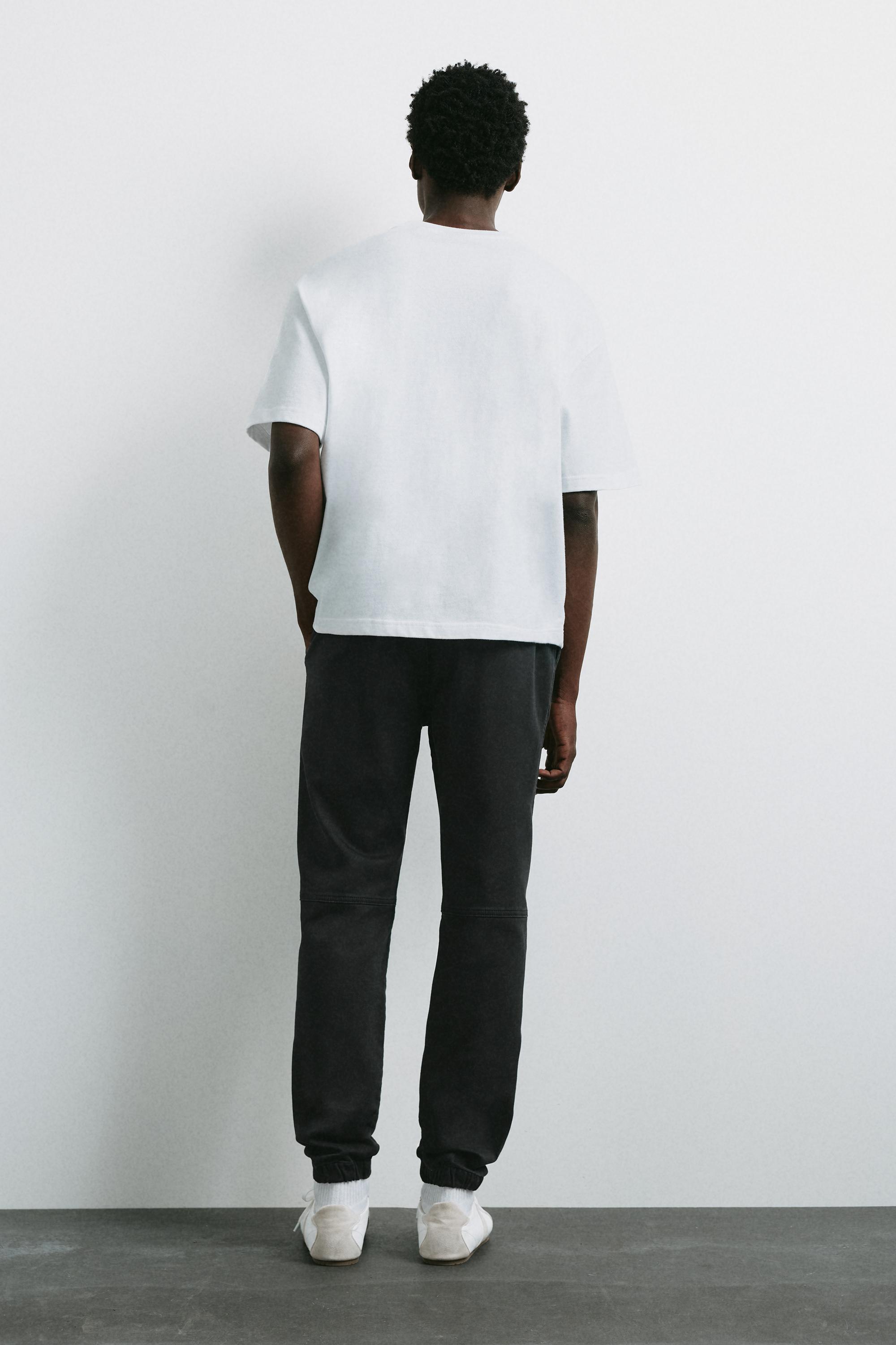 Regular fit jogging trousers — Black