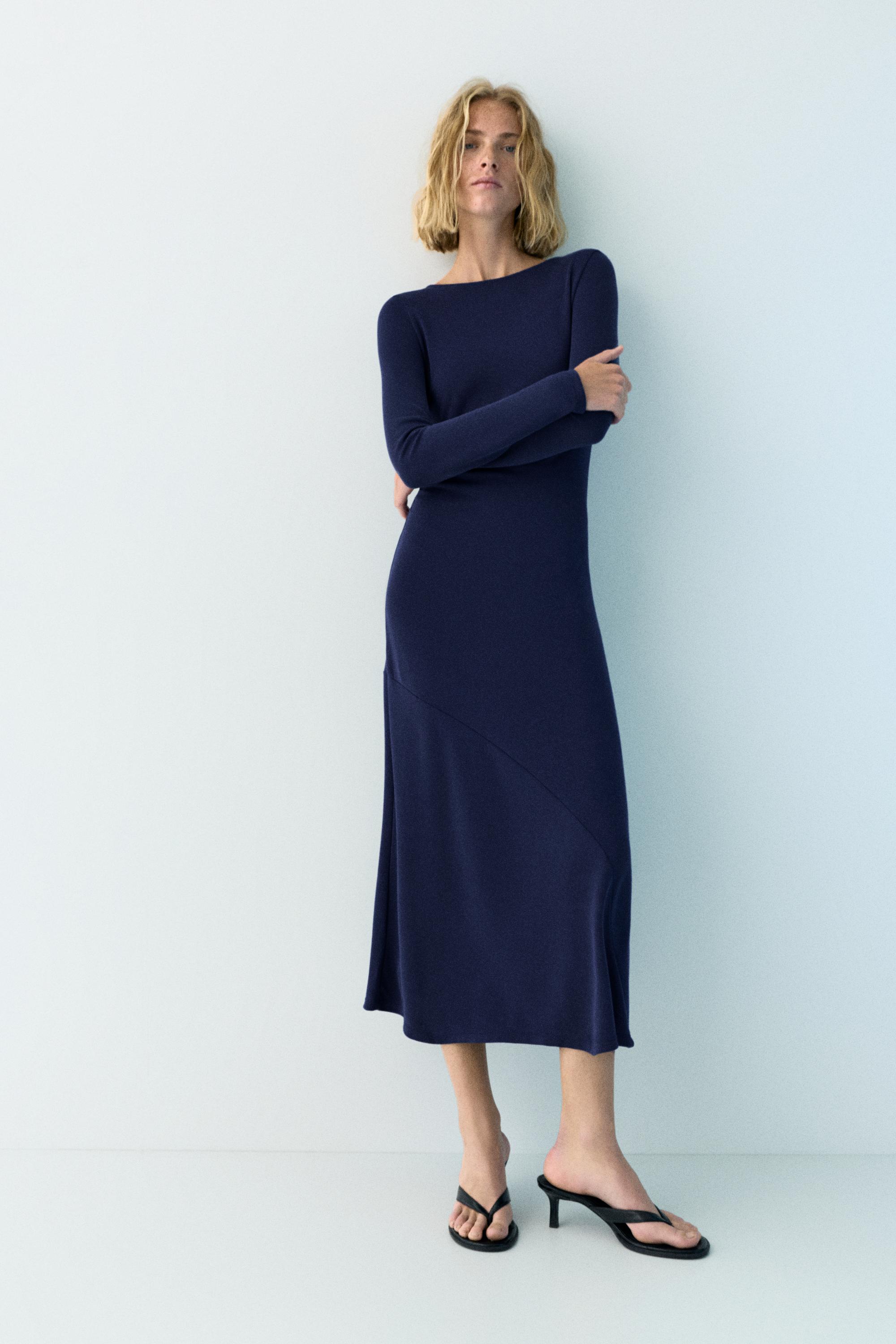 Vestito Midi Cupro Fluido Drappeggiato