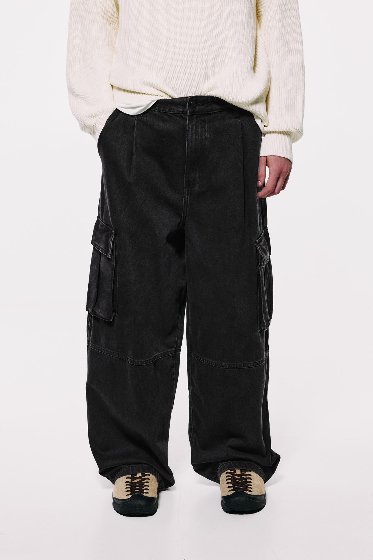 Cargo balloon  jeans — Black